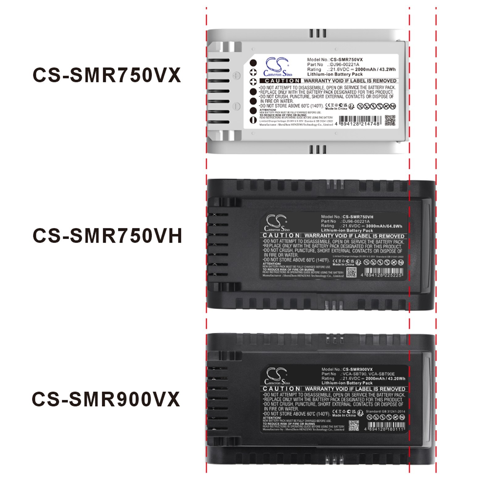 Batteri til Vakuum for Samsung Jet75, Jet90, Jet 70 m.fl.