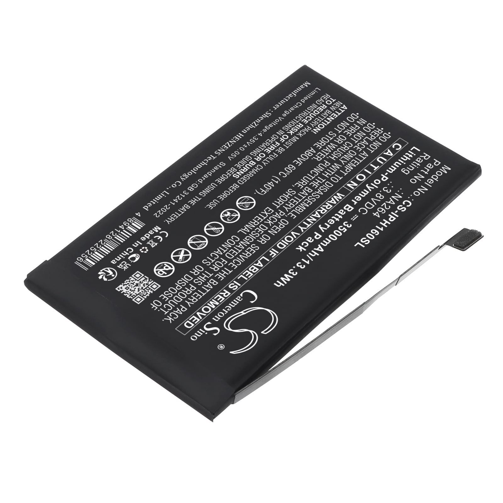 Batteri til mobiltelefon, smarttelefon fra Apple A3081, A3286, A3287 m.fl.