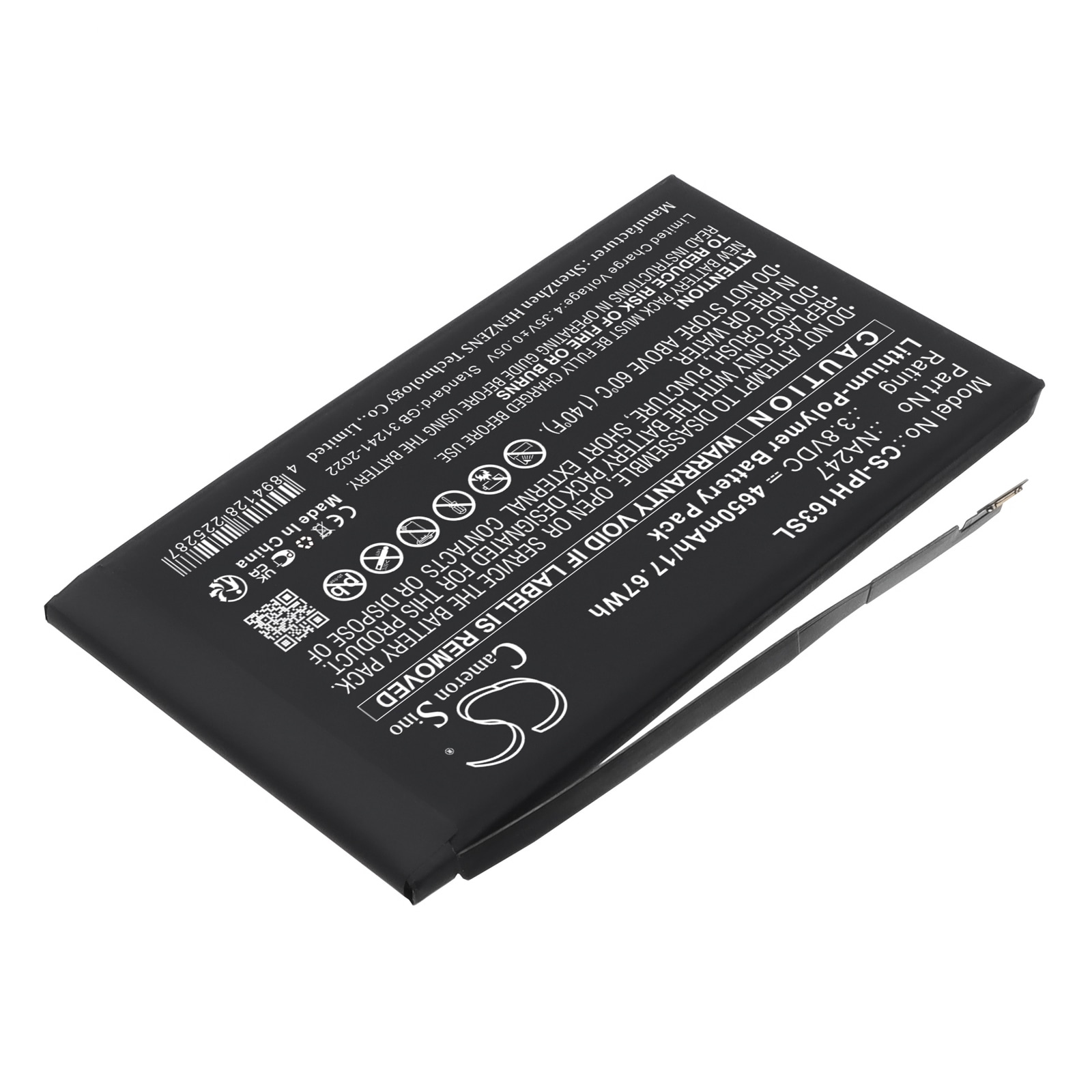 Batteri til mobiltelefon, smarttelefon for Apple  A3082,  A3289,  A3290 m.fl.
