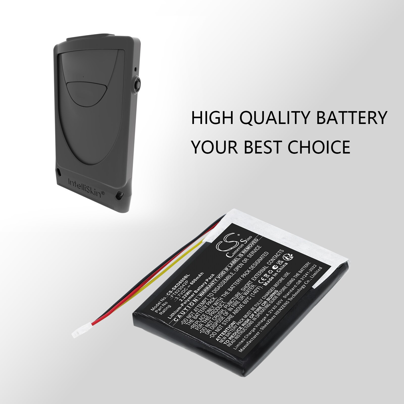 Batteri til strekkodeleser for Socket Mobile   S860,  D840,  D860 m.fl.