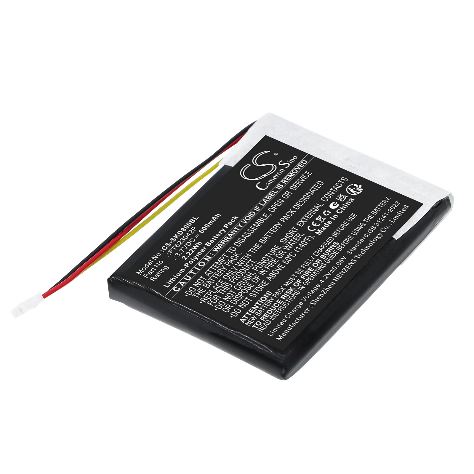 Batteri til strekkodeleser for Socket Mobile   S860,  D840,  D860 m.fl.