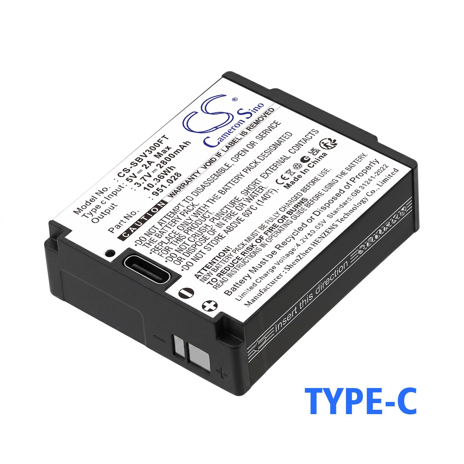 Batteri til lommelykt for Suprabeam V3 Pro, V4 Pro