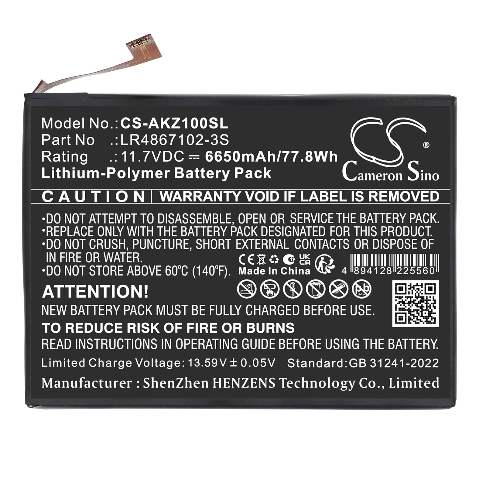 Batteri til spillkonsoll for AOKZOE A1L, A1 Pro, A2