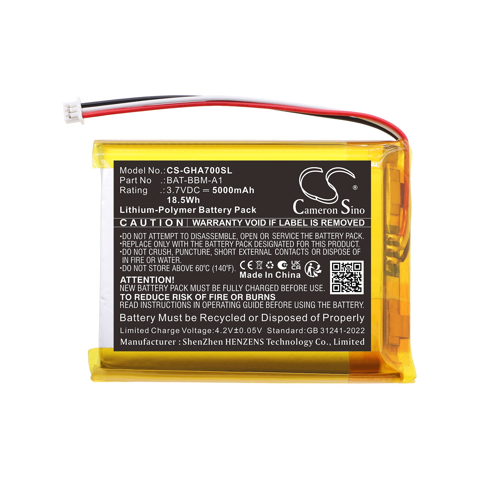 Batteri til BabyPhone for GHB  ABM720, ABM700