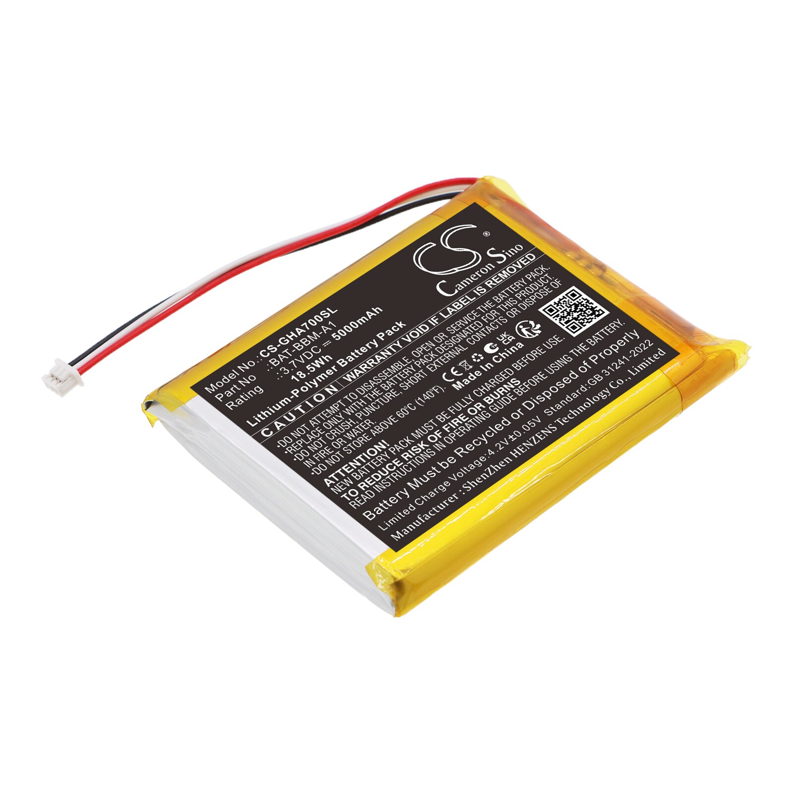Batteri til BabyPhone for GHB  ABM720, ABM700