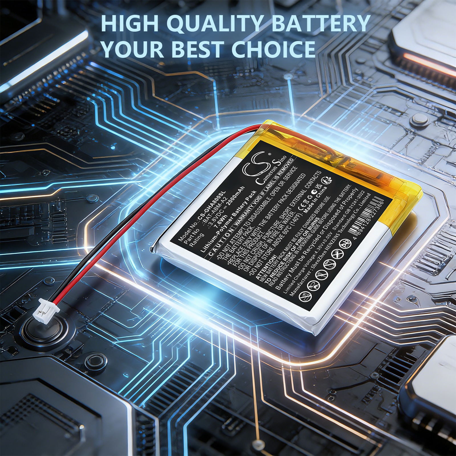 Batteri til BabyPhone for GHB ABM800