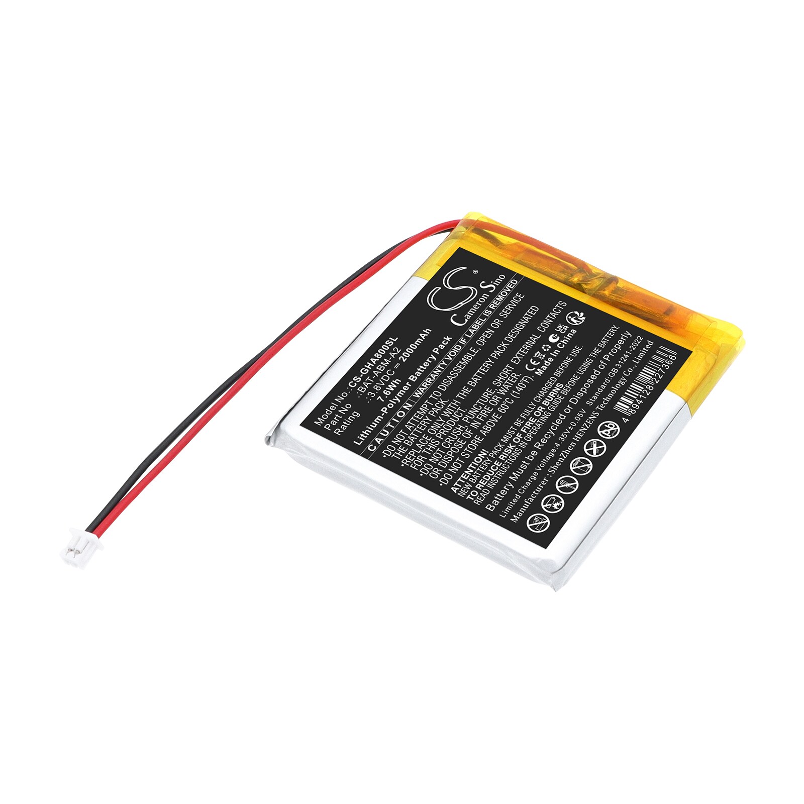 Batteri til BabyPhone for GHB ABM800