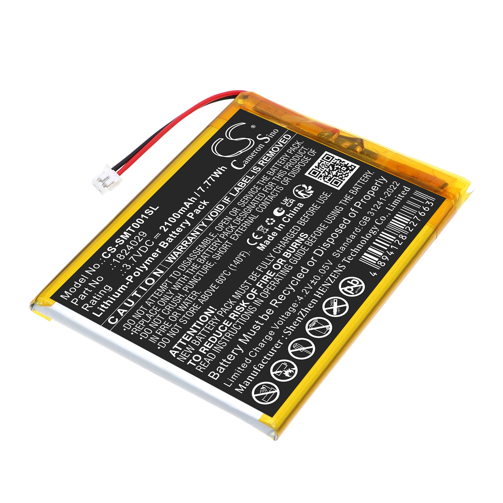 Batteri til Smart Home for Somfy 1824029, TaHoma Pad io, Tahomi Pad io