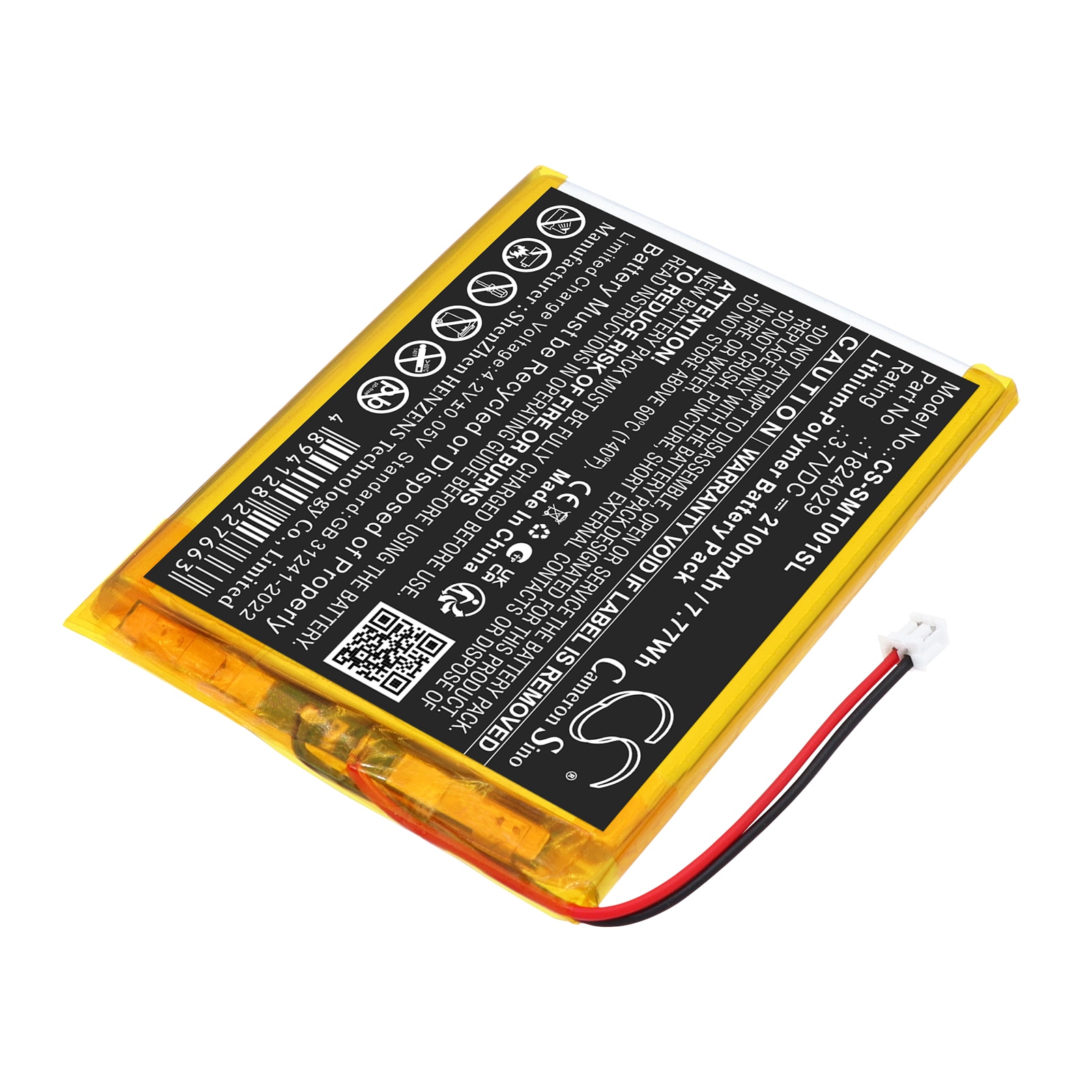Batteri til Smart Home for Somfy  1824029, TaHoma Pad io, Tahomi Pad io