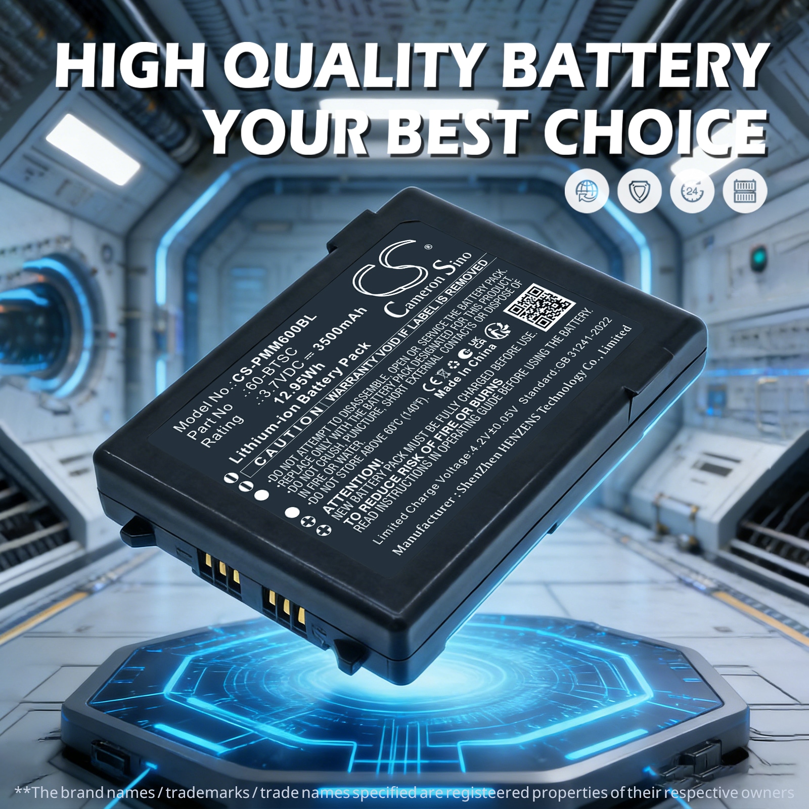 Batteri til strekkodeleser for Point Mobile PM60