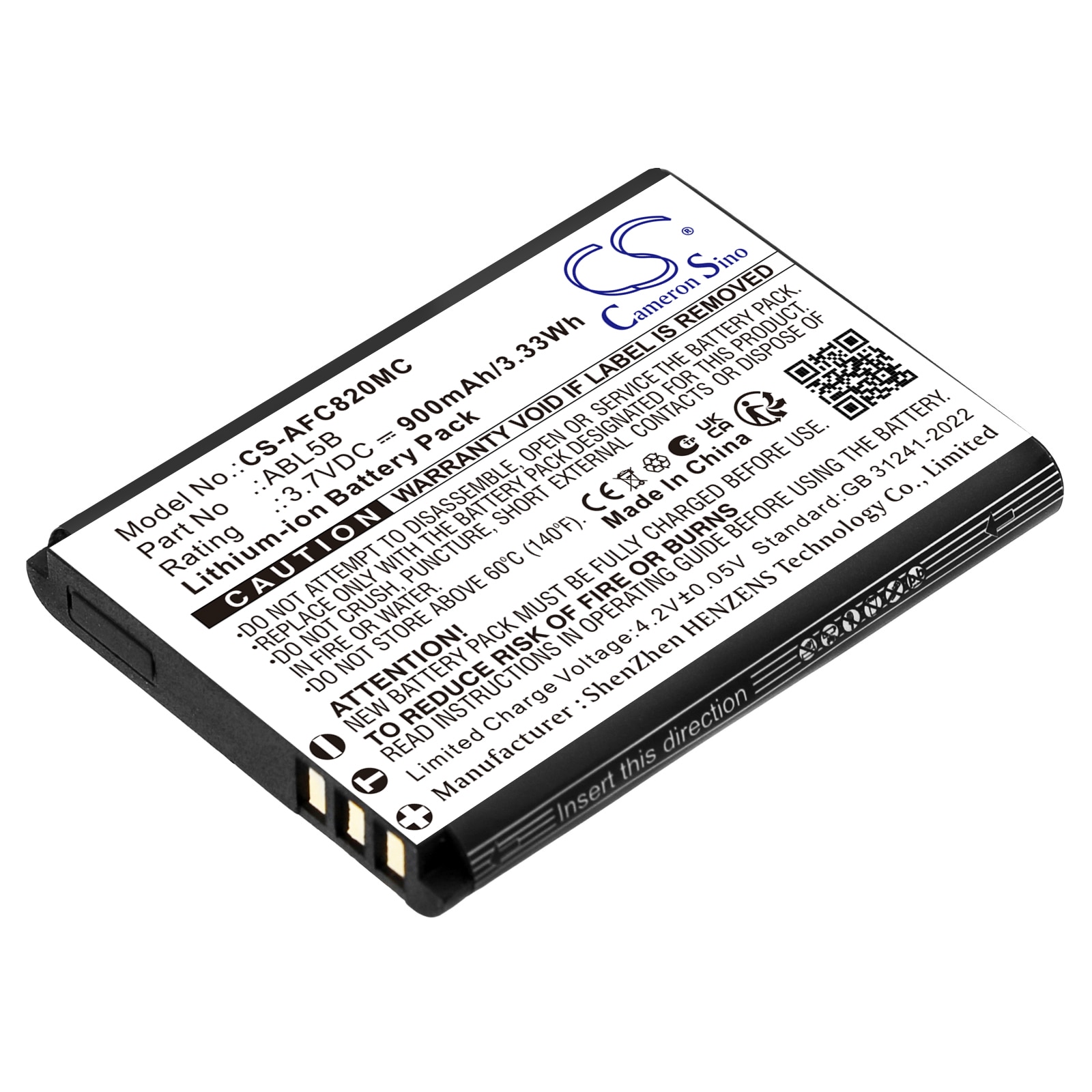 Batteri til kamera for AgfaPhoto DC8200, DC9200, Realishot DC8200 m.fl.