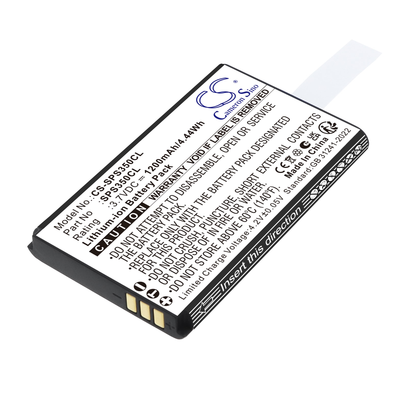 Batteri til trådløs telefon for SpectraLink S35 DECT-håndsett, S37 S35 DECT-håndsett m.fl.