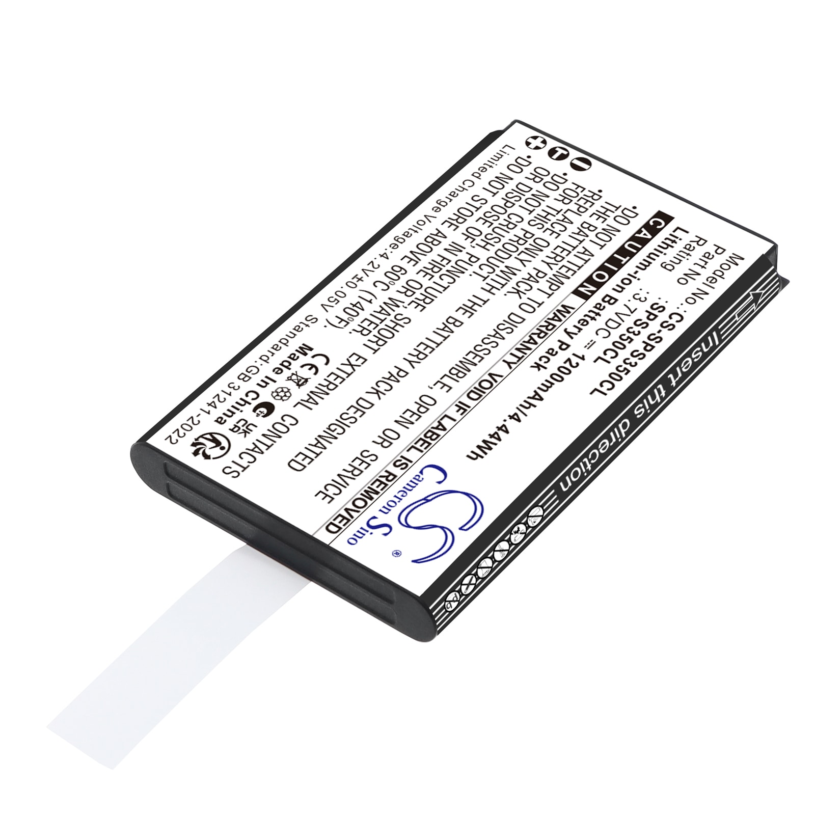 Batteri til trådløs telefon for SpectraLink S35 DECT-håndsett, S37 S35 DECT-håndsett m.fl.
