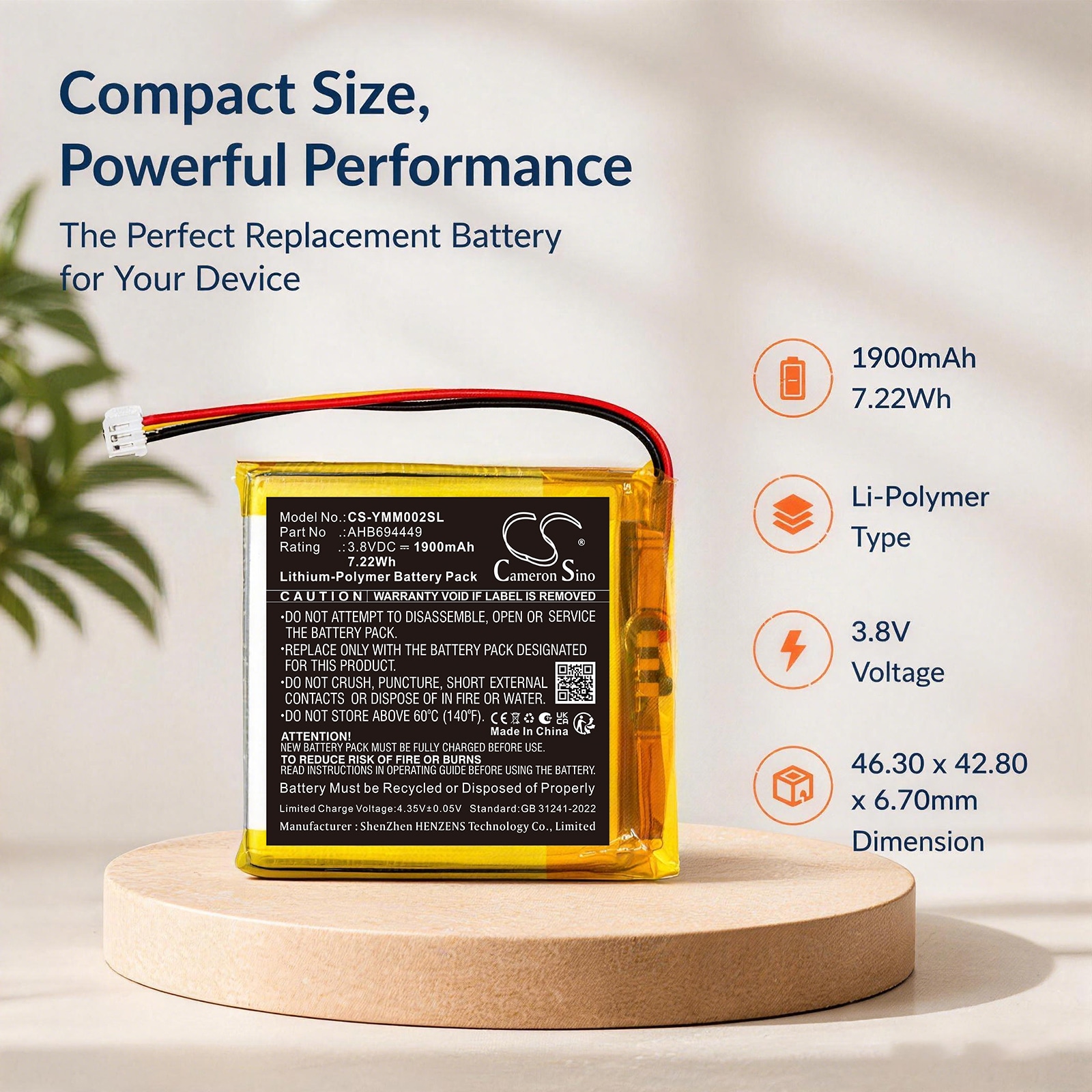 Batteri til Yoto YM002-foredragsholder, Mini 2024