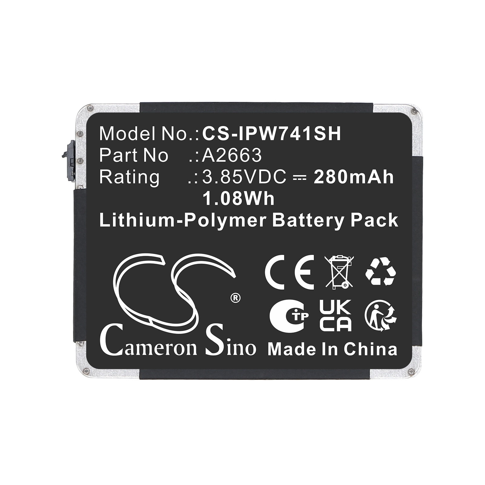 Batteri til Apple-smartklokke  A2473,  A2475, A2476 m.fl.
