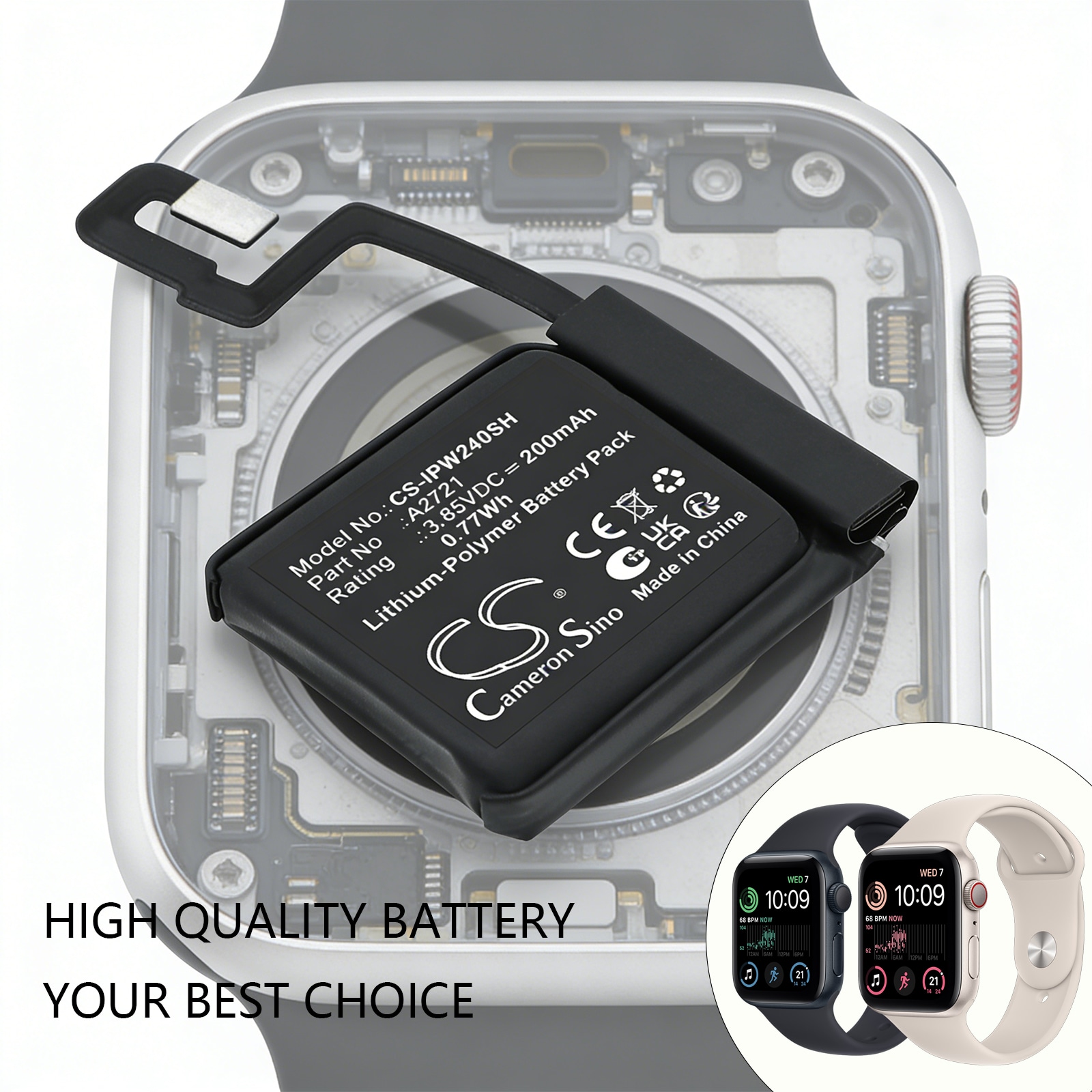 Batteri til smartklokke for Apple Watch SE 2 40 mm