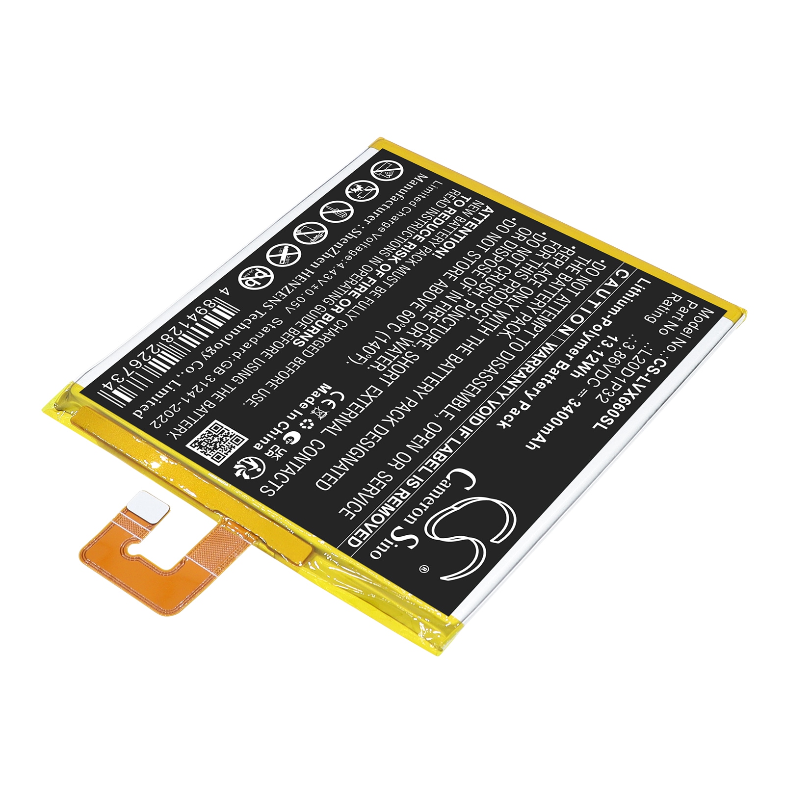 Batteri til nettbrett fra Lenovo: TB-X6C6F, TB-X6C6X, Tab K10