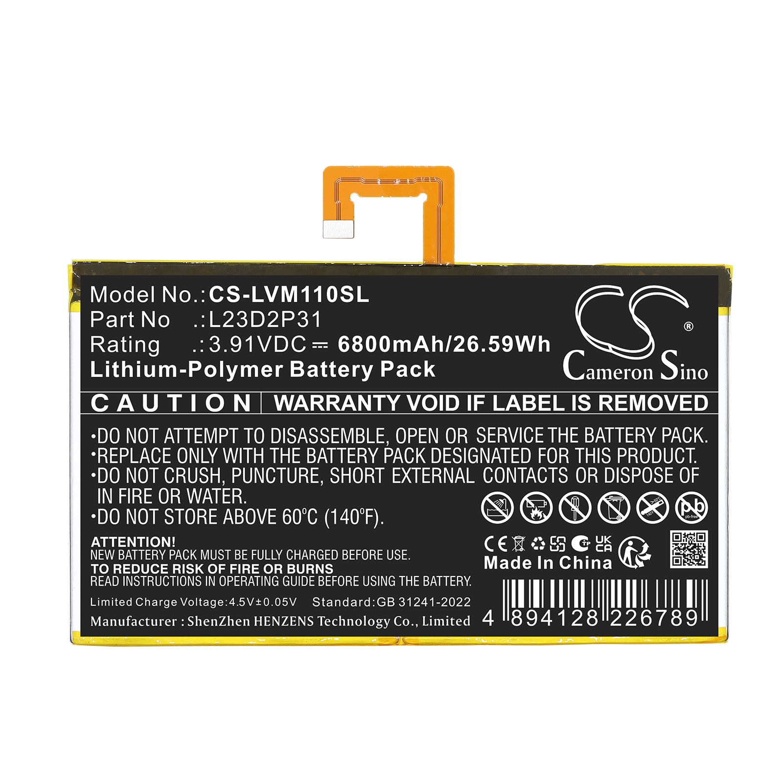 Batteri til nettbrett for Lenovo Pad 2024 TB331FC, Pad 2024 TB331FU, Tab M11