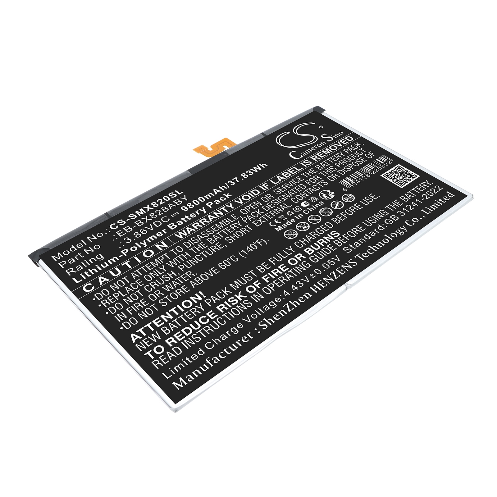 Batteri til nettbrett for Samsung Galaxy Tab S10+, SM-X620, SM-X626 m.fl.