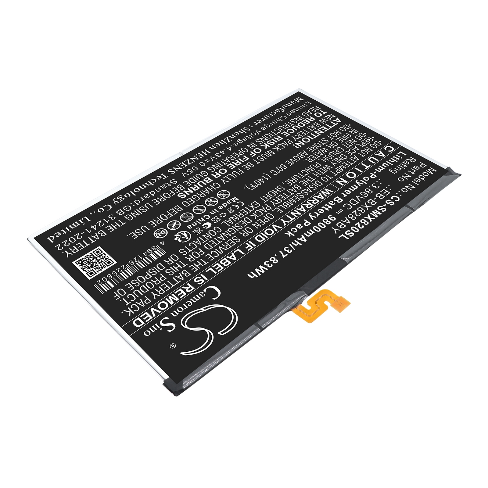 Batteri til nettbrett for Samsung Galaxy Tab S10+, SM-X620, SM-X626 m.fl.