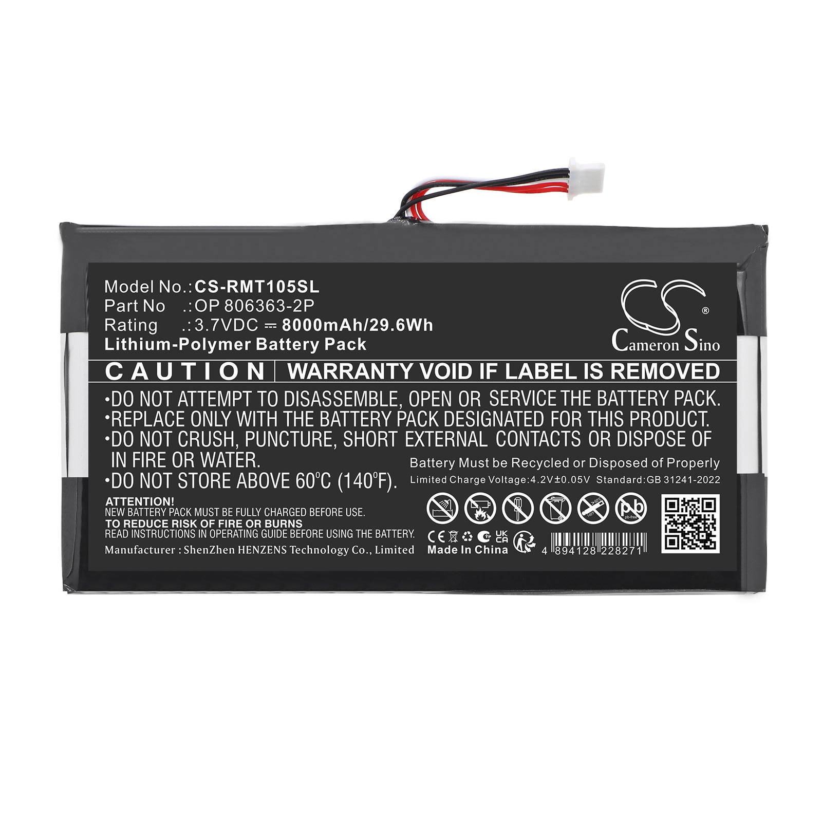Batteri til GPS, navigasjonssystem for RAND McNally TND-1050