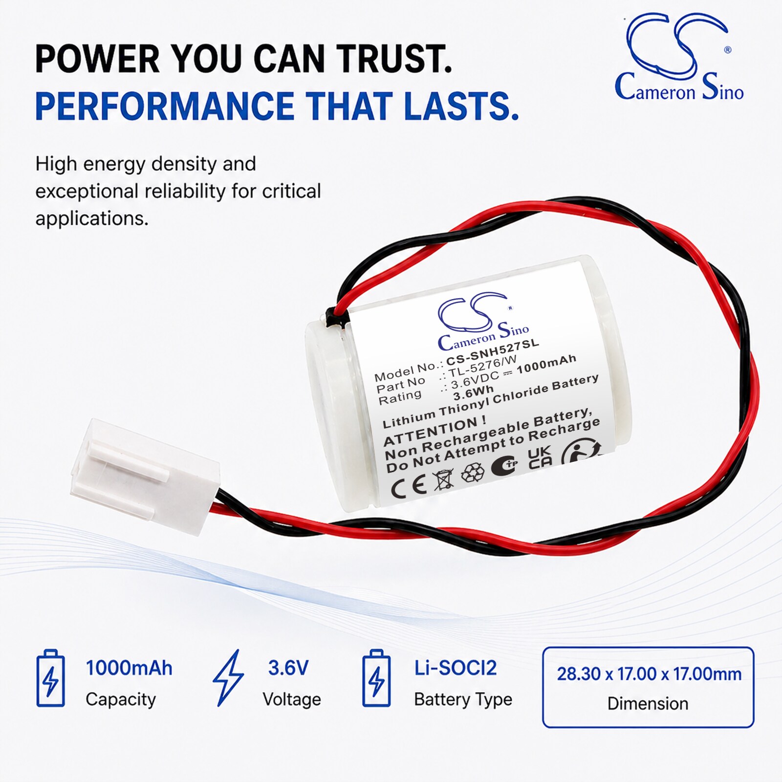 Batteri til kartlegging og testing, utstyr til Sonnenschein Sonnecell TL-5276/W