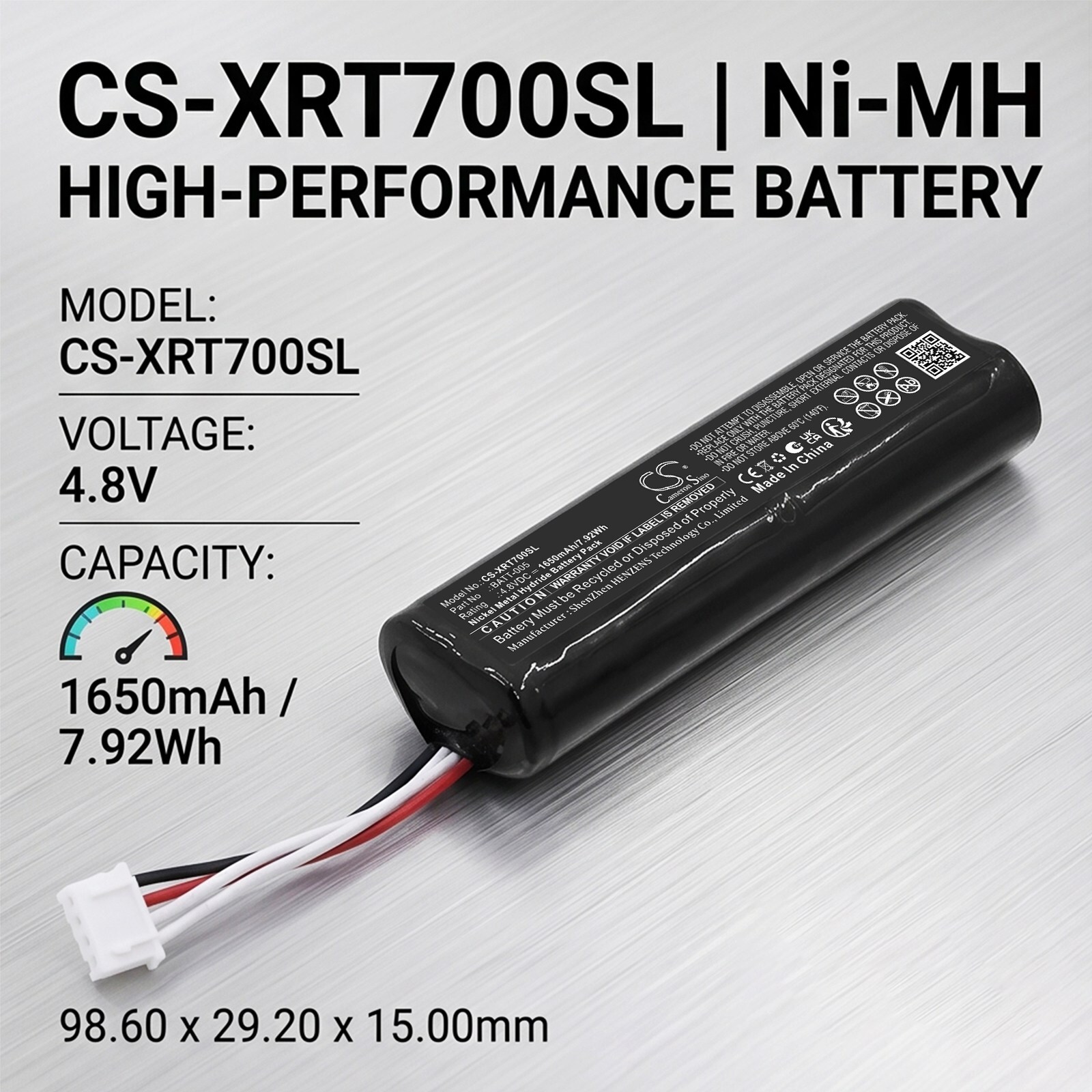 Batteri til kartlegging og testing, utstyr til X-Rite  Ihara Plate P300,  Ihara R710 m.fl.