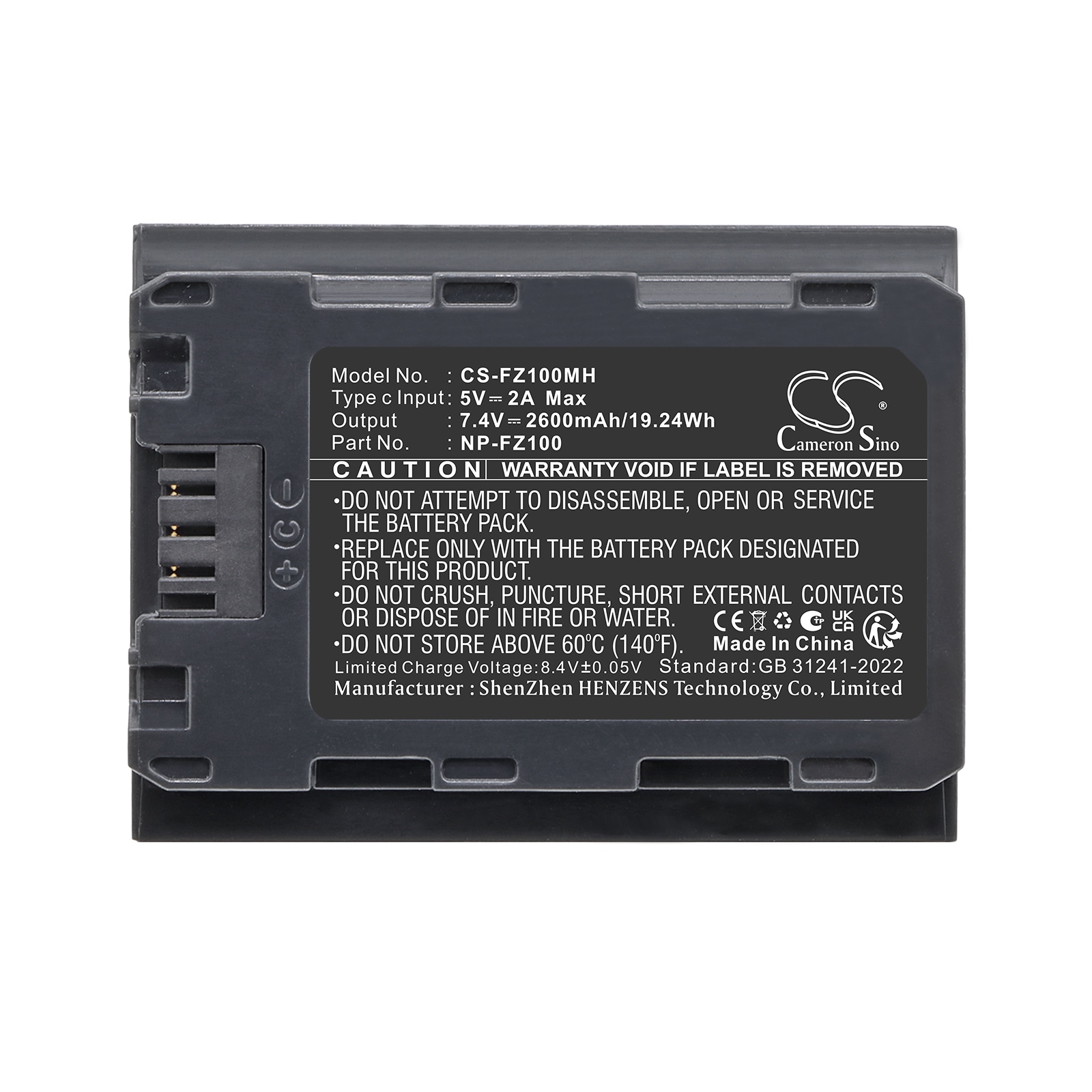 Batteri til kamera for Sony A7 Mark 3, A7R Mark 3, Alpha 1 m.fl.