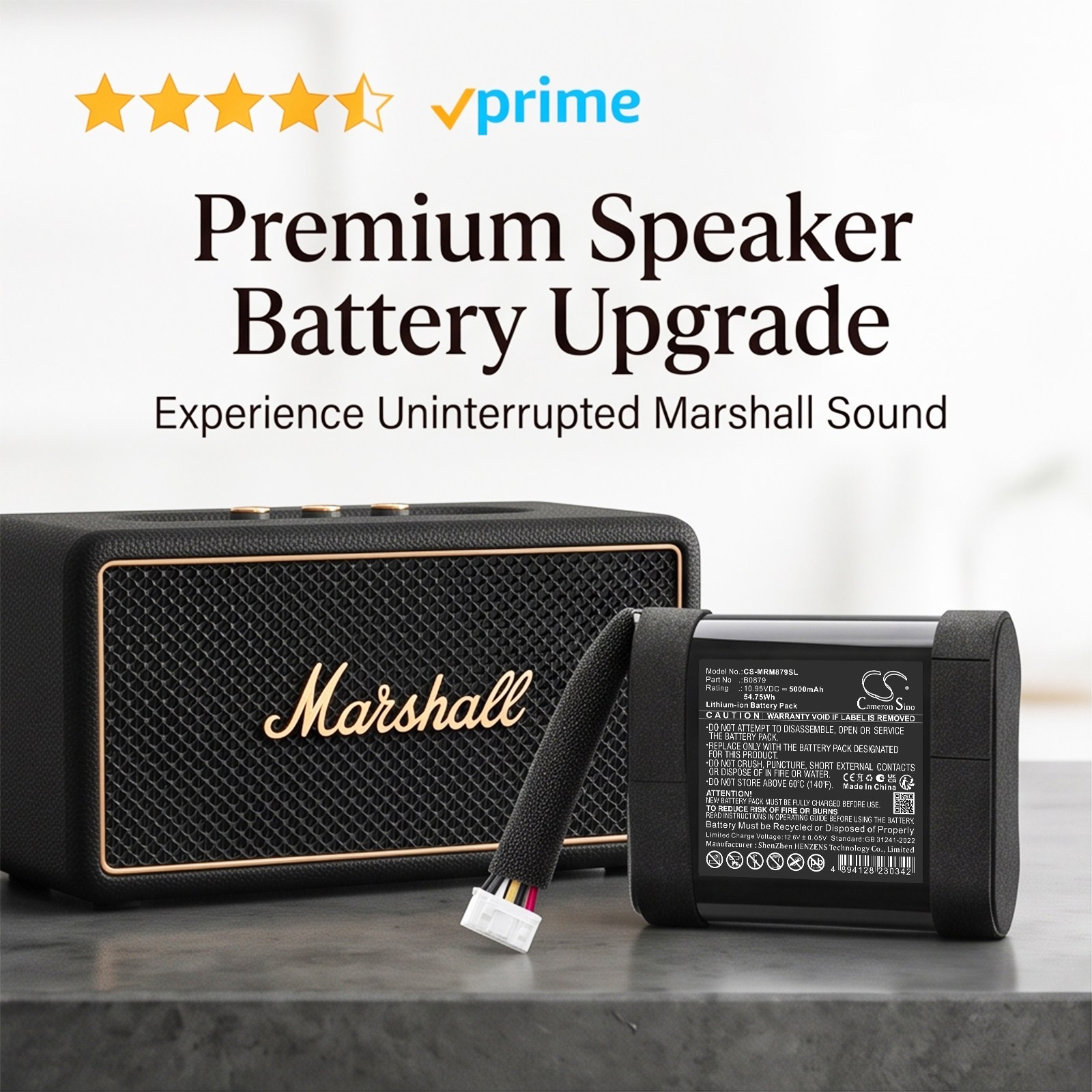 Batteri til Marshall MHP-97428, Middleton II-foredragsholder