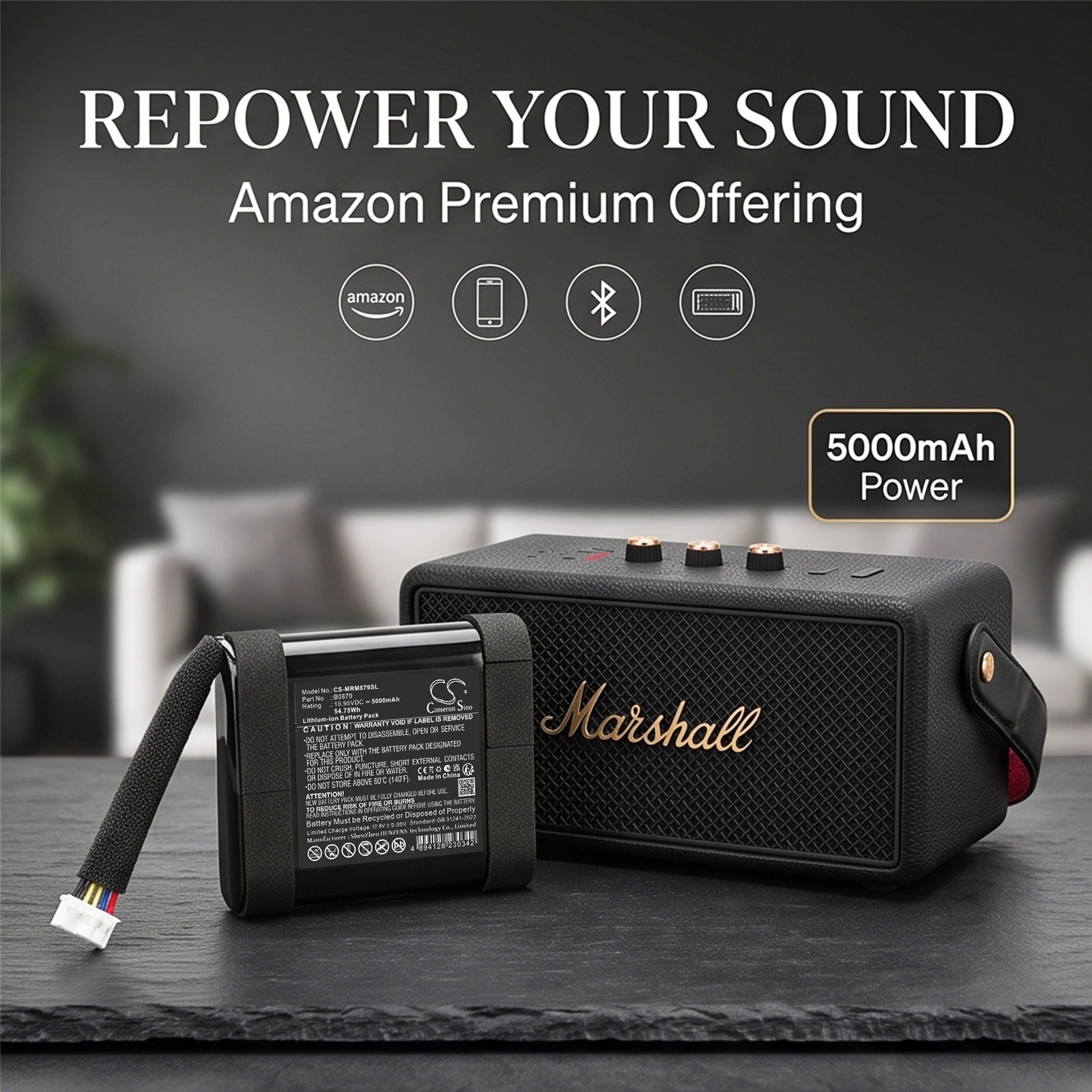 Batteri til Marshall MHP-97428, Middleton II-foredragsholder