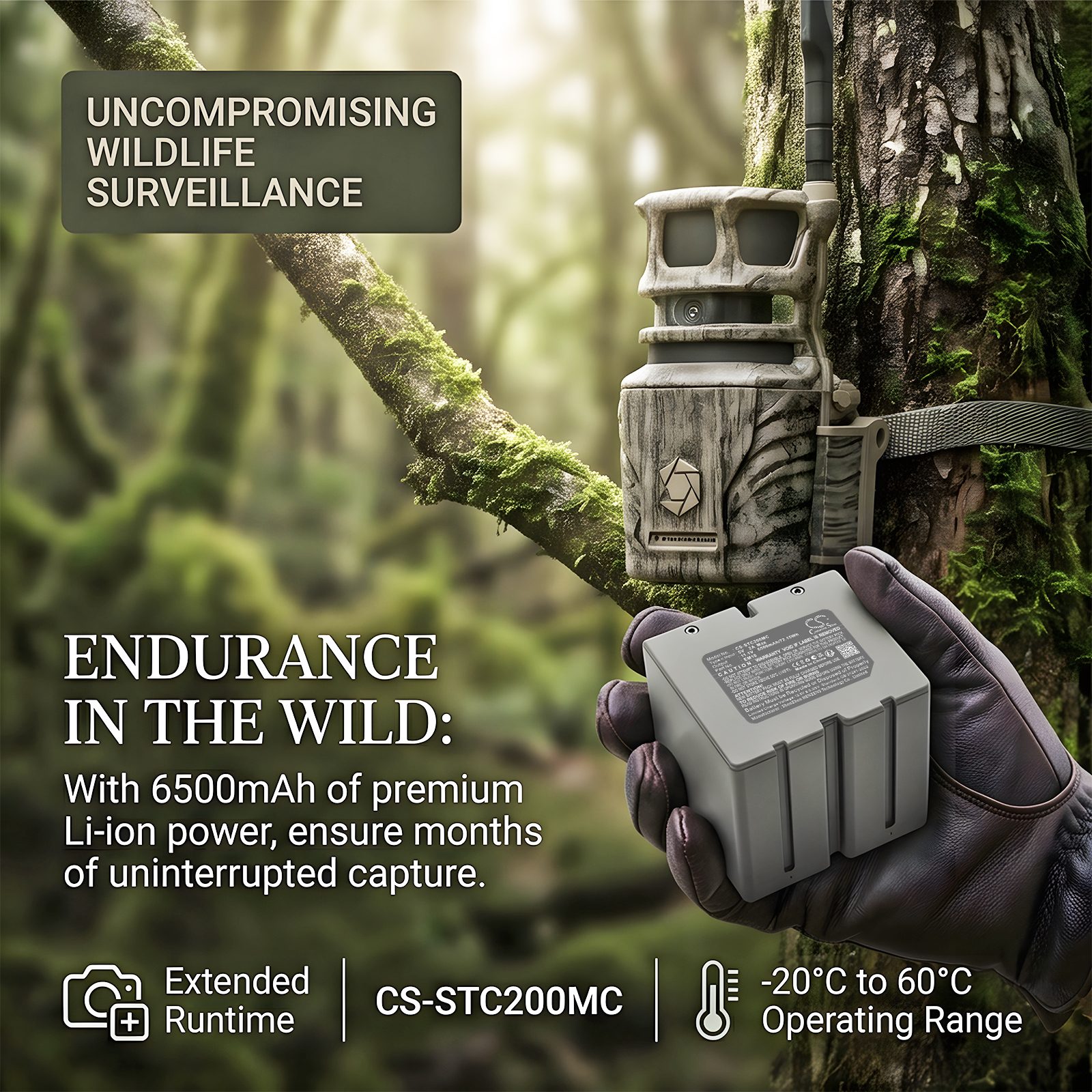 Batteri til sport og friluftsliv for Stealth Cam  Revolver,  Revolver 36MP 360 m.fl.