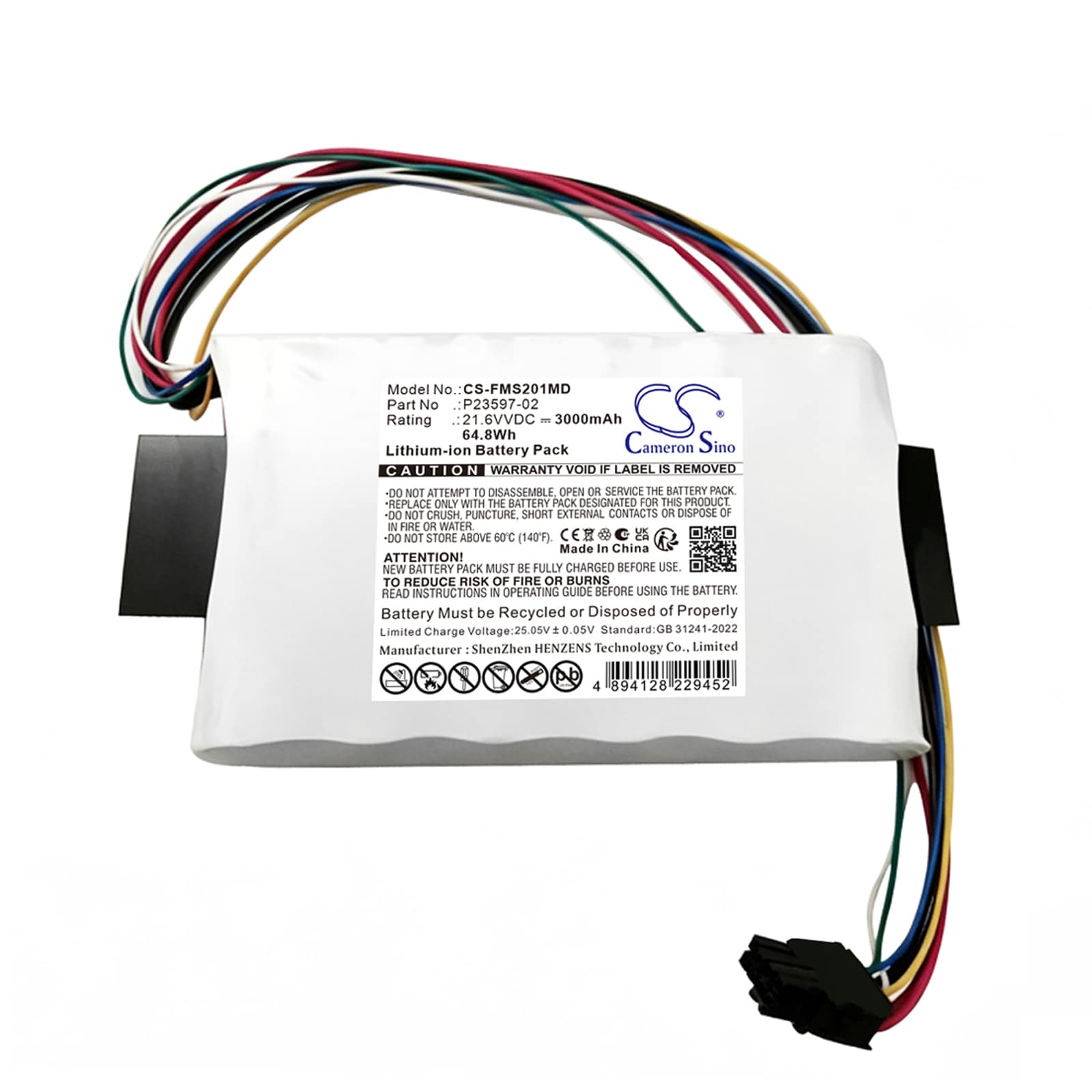 Batteri til medisinsk utstyr for Fujifilm SonoSite 07-56418-201