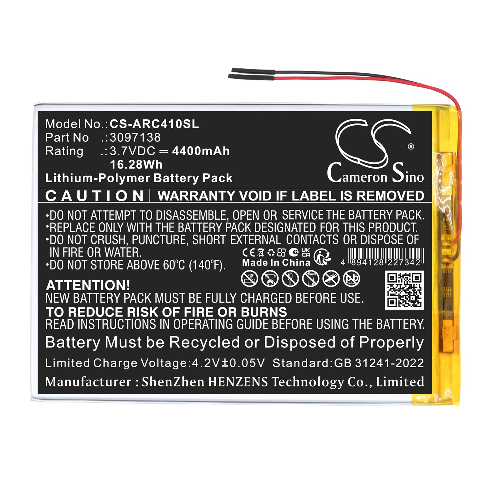 Batteri til nettbrett for Archos AC101OX4G, OXYGEN 4G