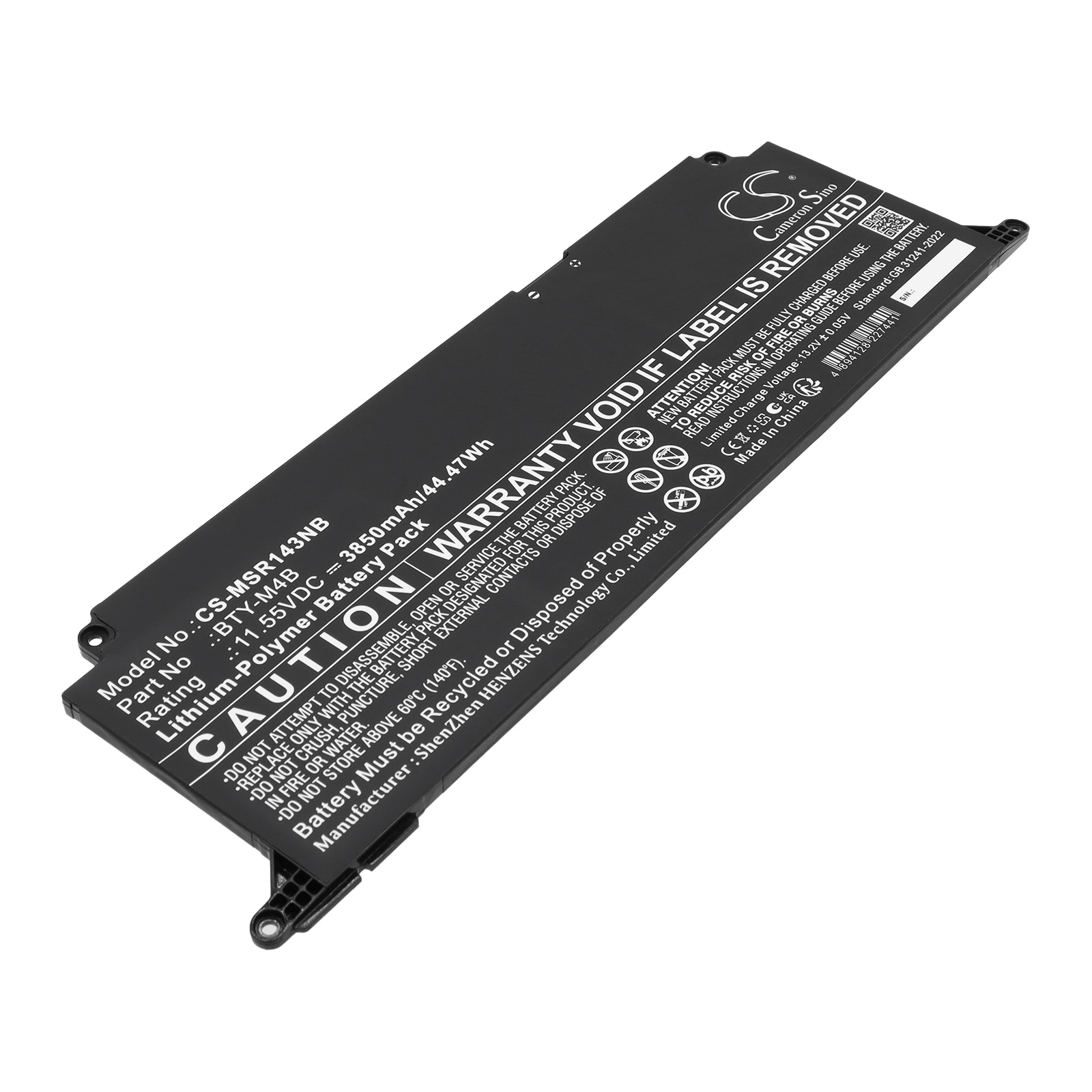Batteri til bærbar PC, til MSI F13MG-206XES, Modern 14