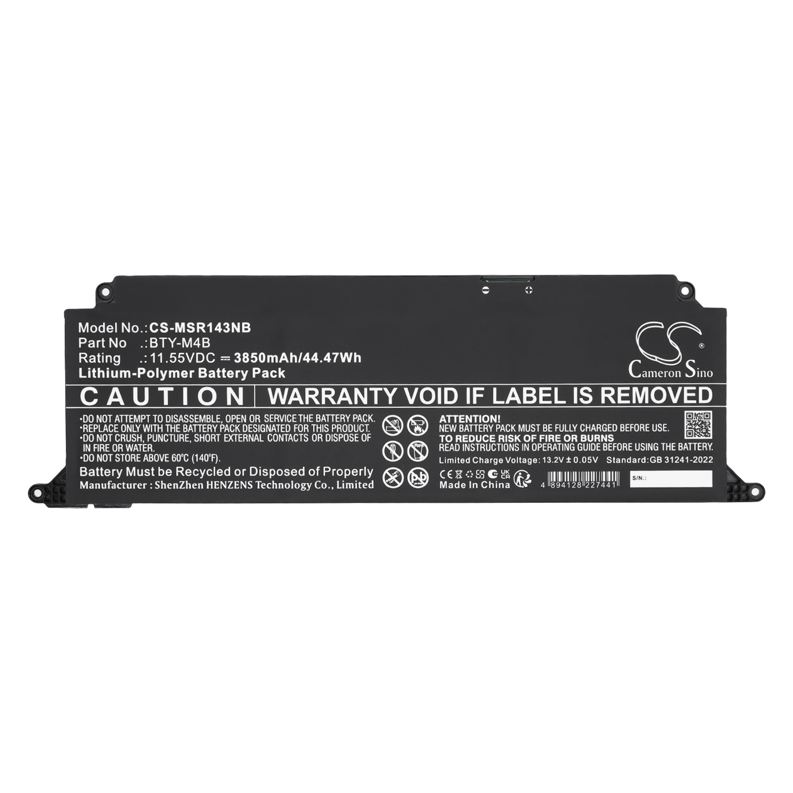 Batteri til bærbar PC, til MSI F13MG-206XES, Modern 14