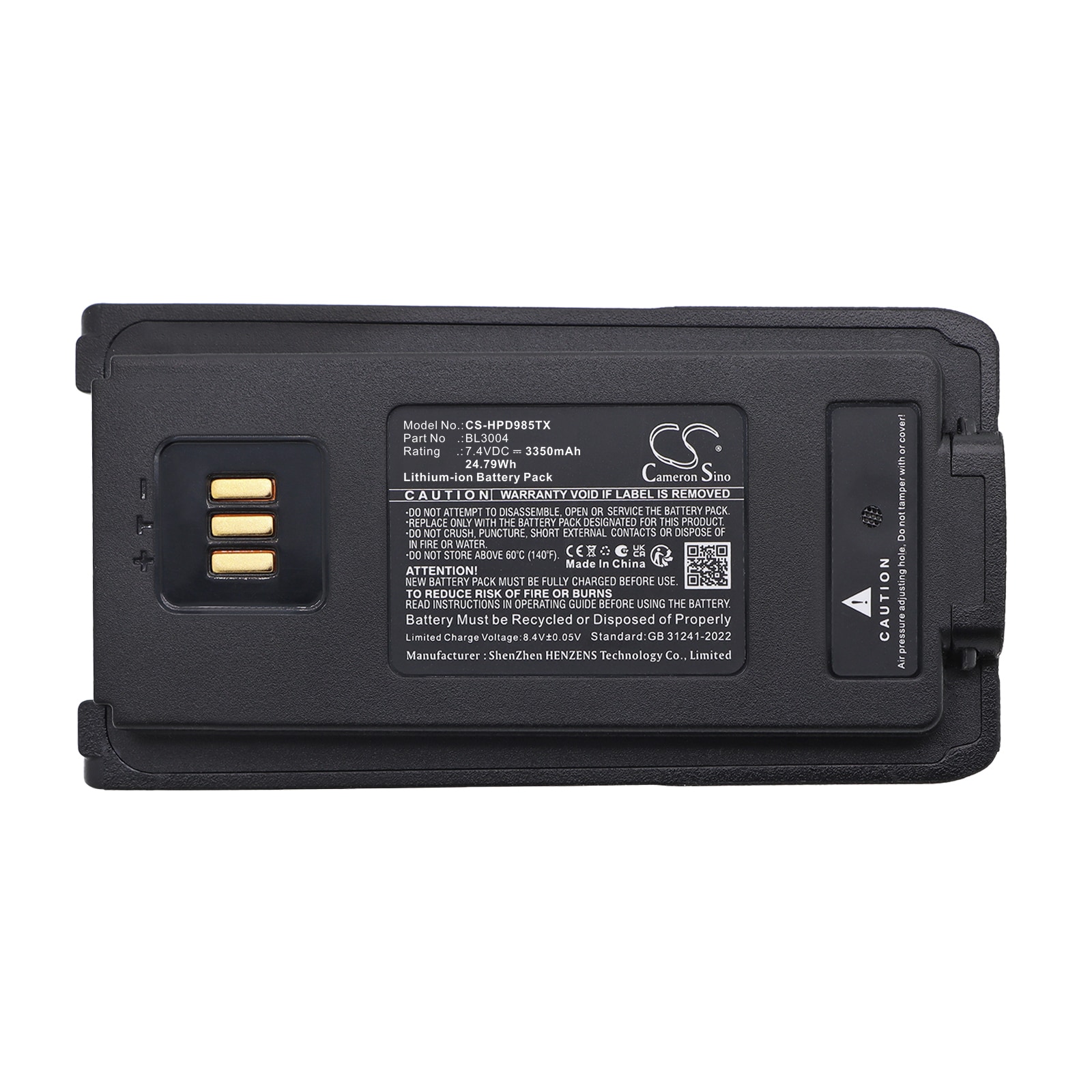 Batteri til toveis radio for Hytera PD980, PD980, PD985 m.fl.