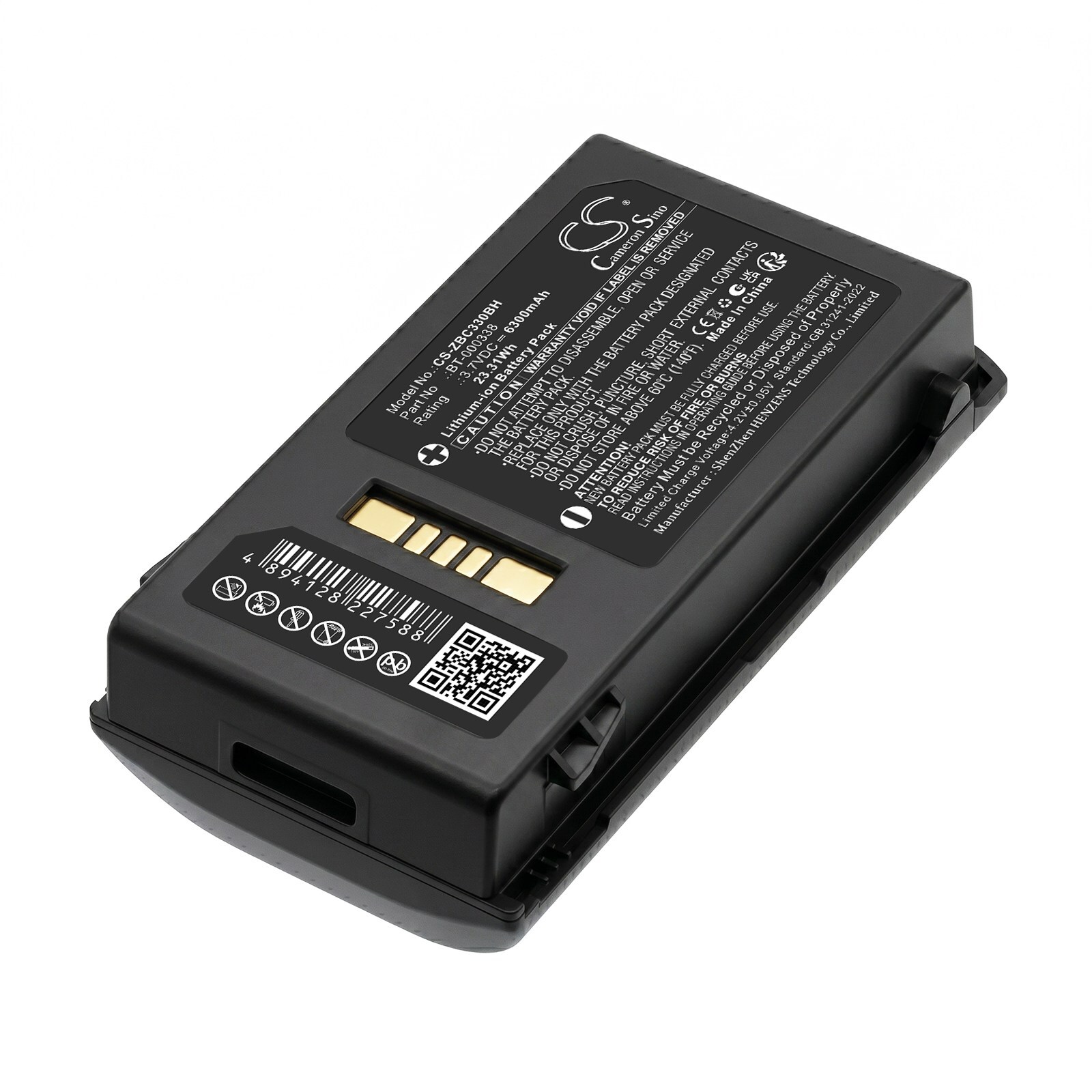 Batteri til strekkodeleser for Zebra MC33, MC330, MC330K m.fl.
