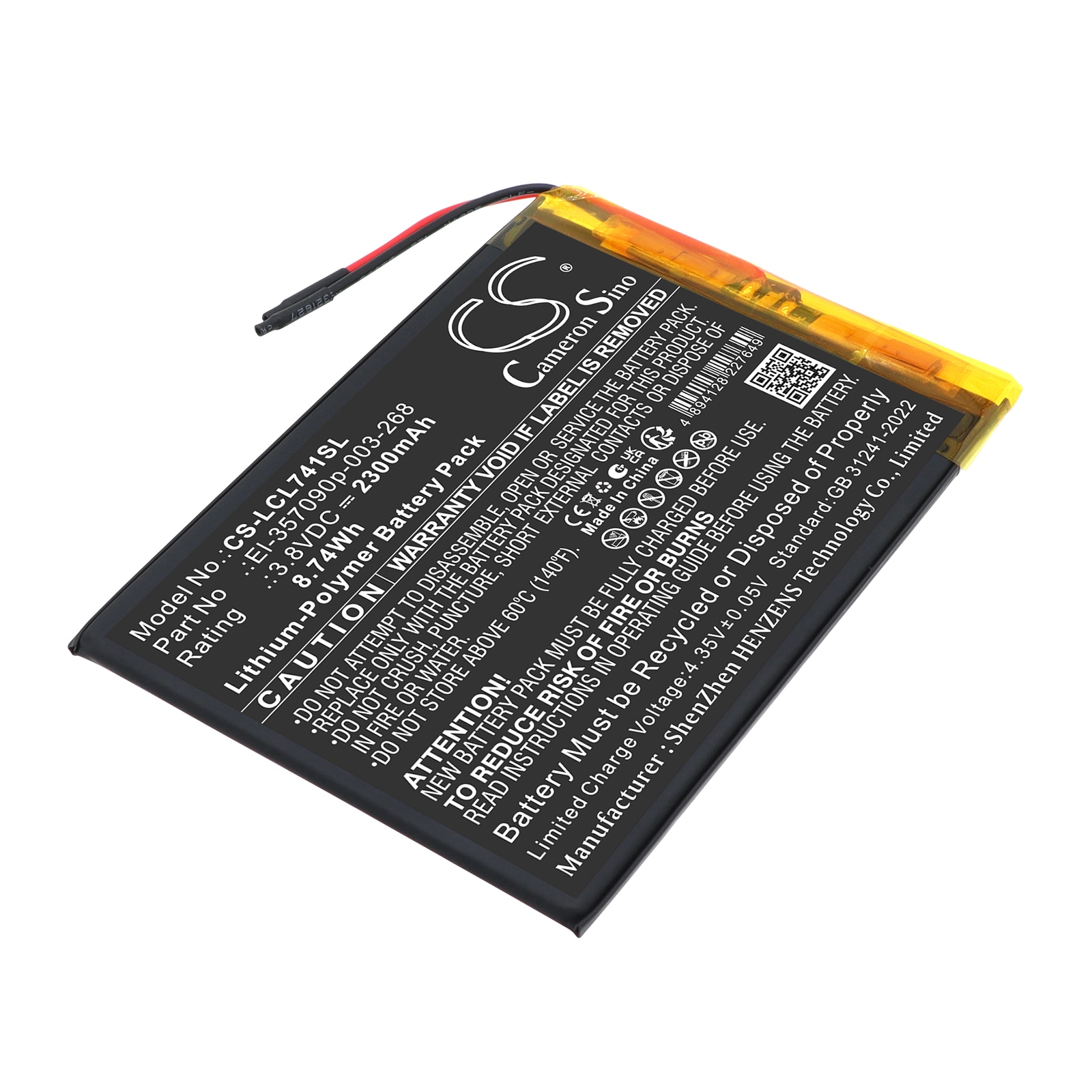 Batteri til nettbrett for Logicom L-ement Tab 741