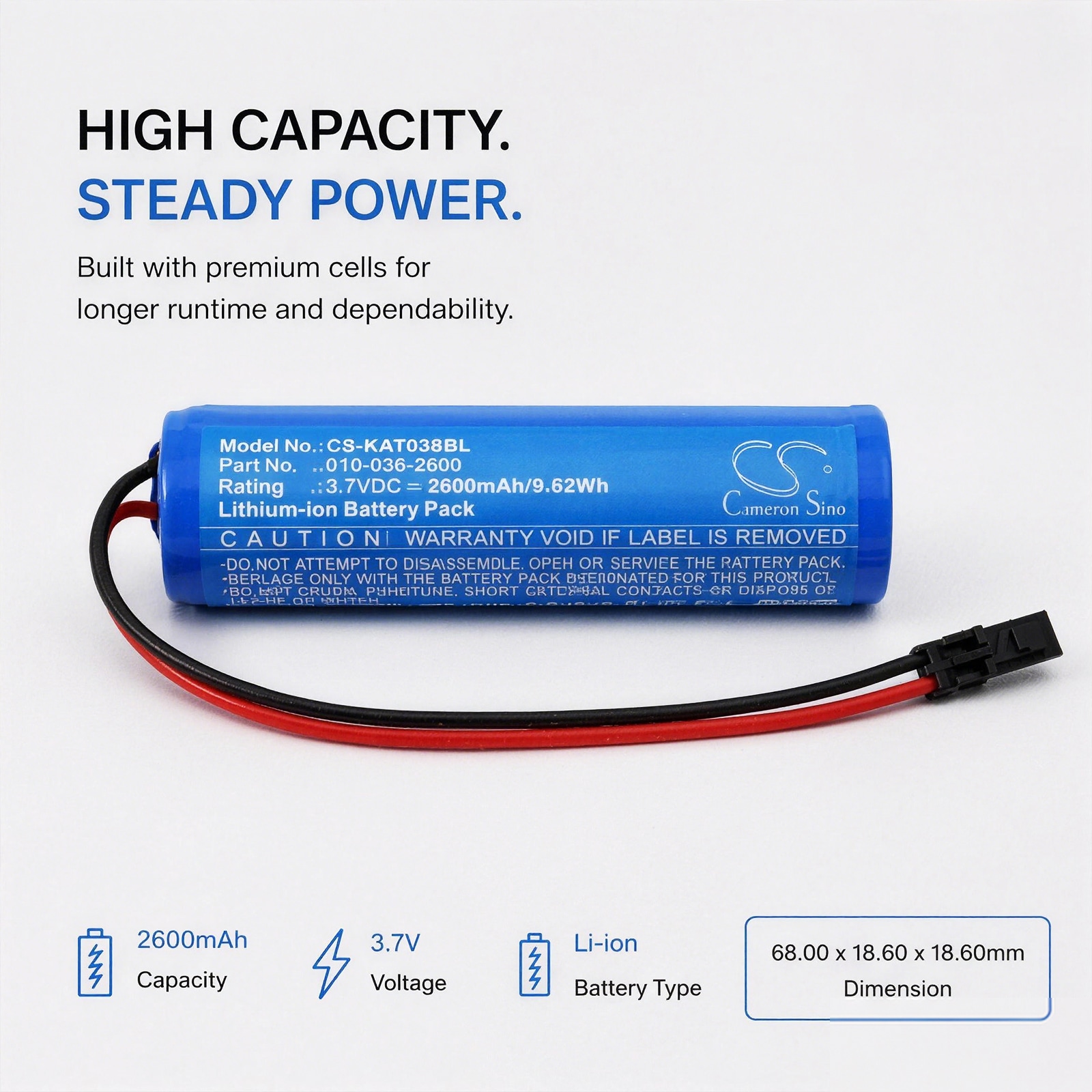 Batteri til fjernkontroll for kran til KAR-TECH 390322A