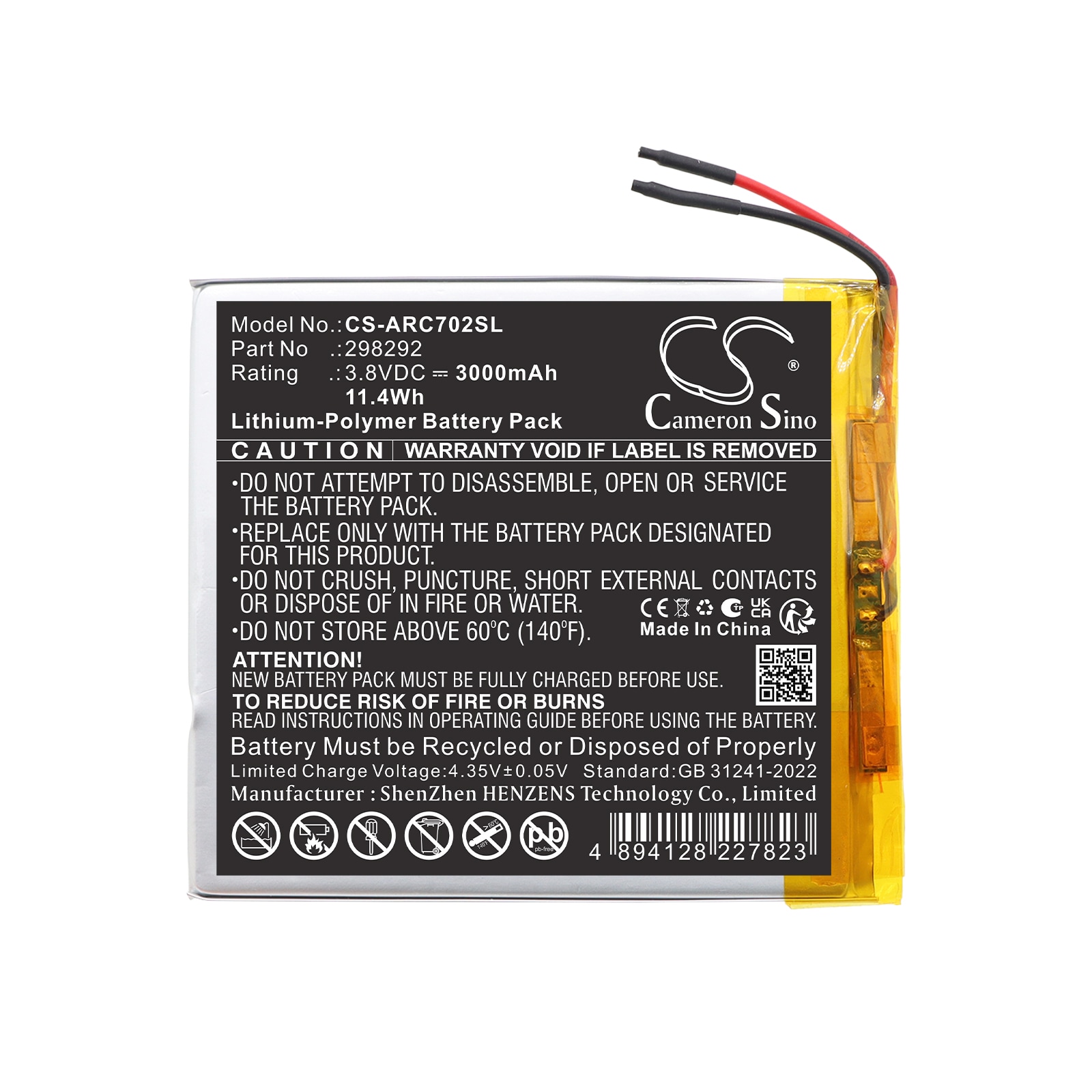 Batteri til nettbrett for Archos 70 Oxygen, AC70OX, AC70OXV2