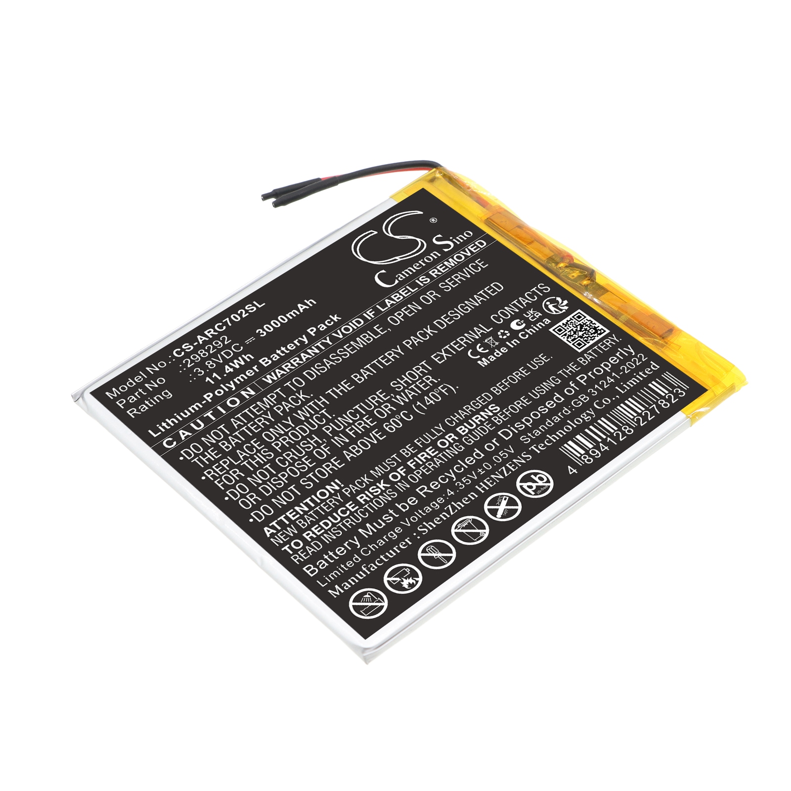Batteri til nettbrett for Archos 70 Oxygen, AC70OX, AC70OXV2