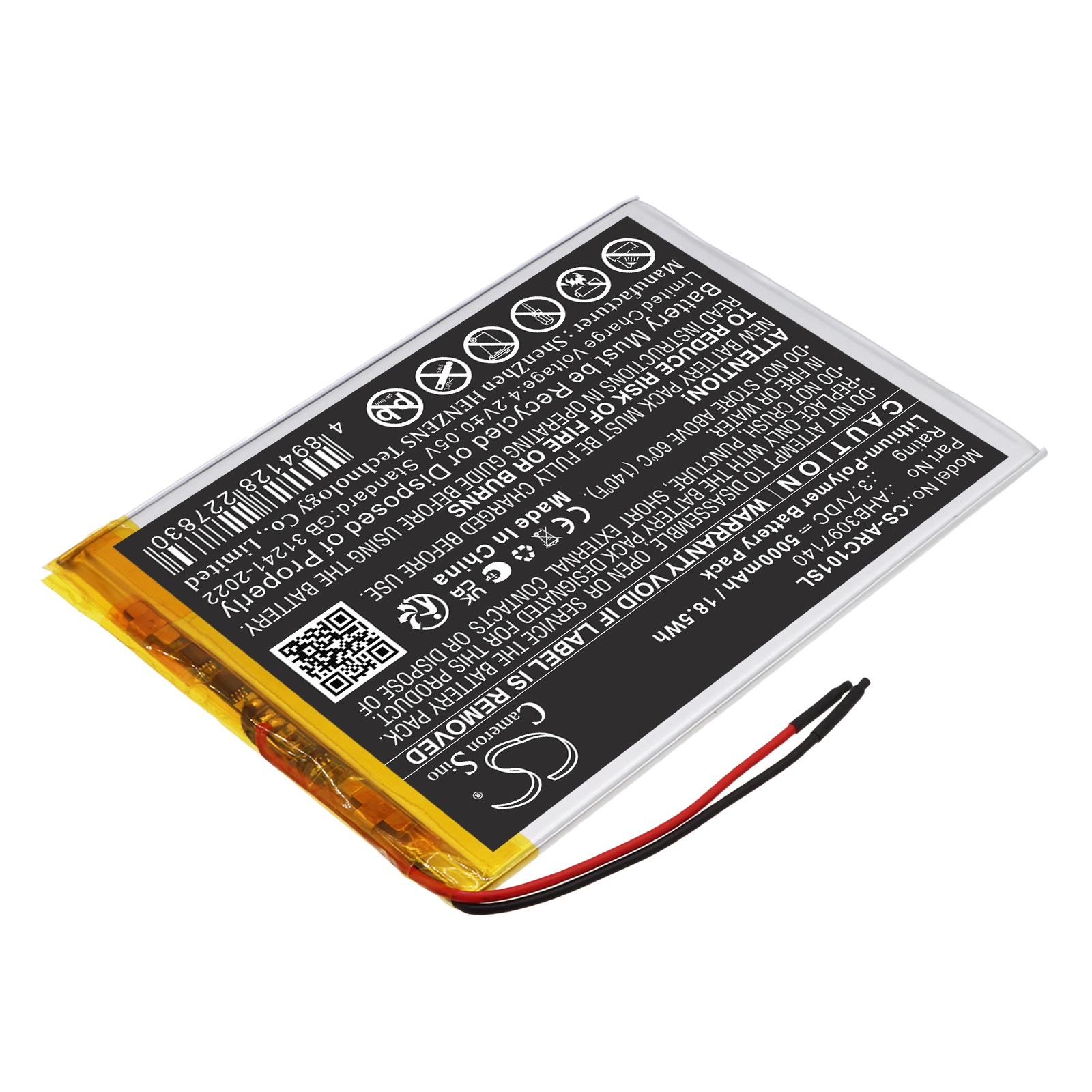 Batteri til nettbrett for Archos 101 Core 3G, AC101ASWFV2, AC101CR3GV2 m.fl.