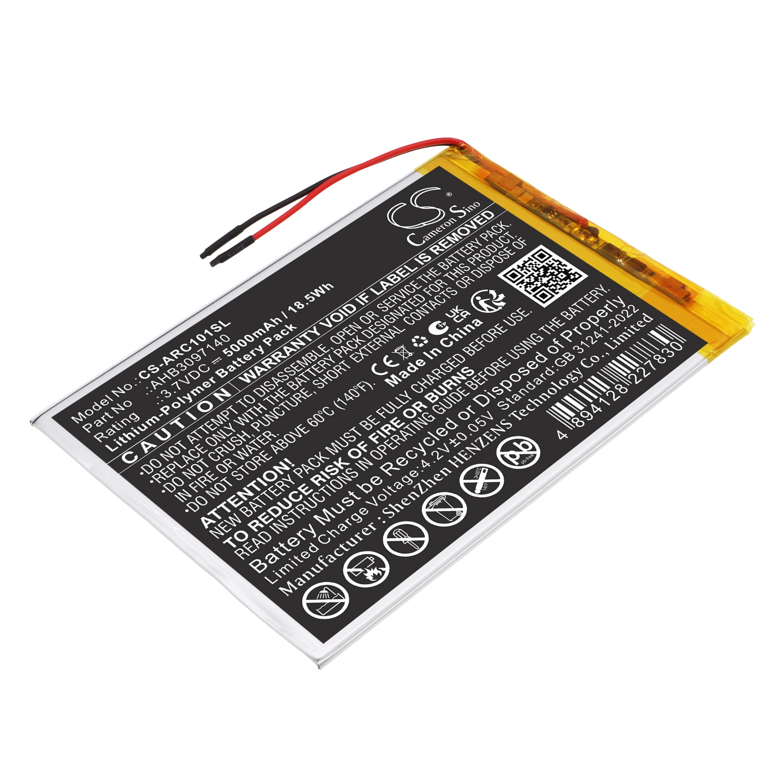 Batteri til nettbrett for Archos 101 Core 3G, AC101ASWFV2, AC101CR3GV2 m.fl.