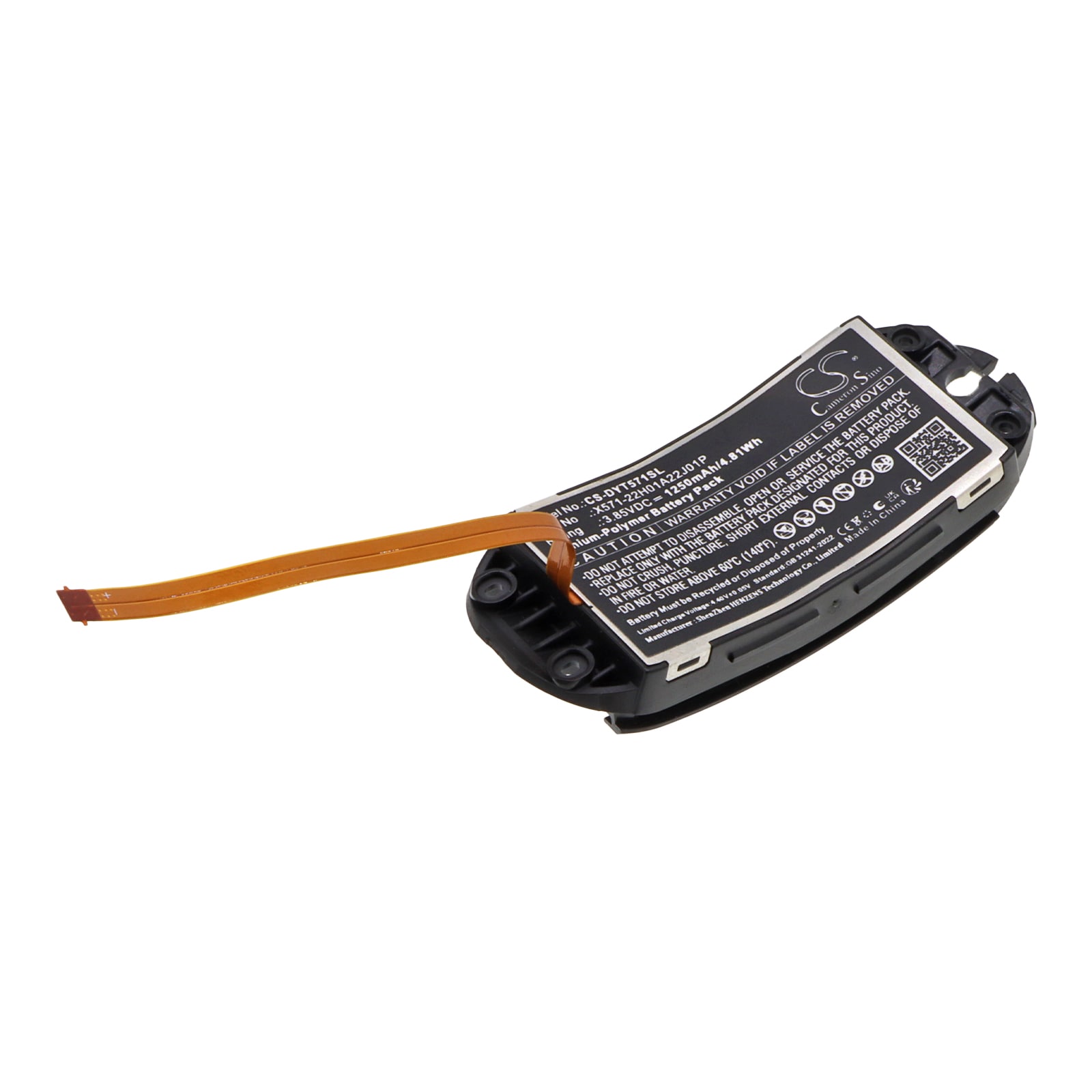 Batteri til trådløst headset for Dyson OnTrac-hodetelefoner, Ontrac WP02