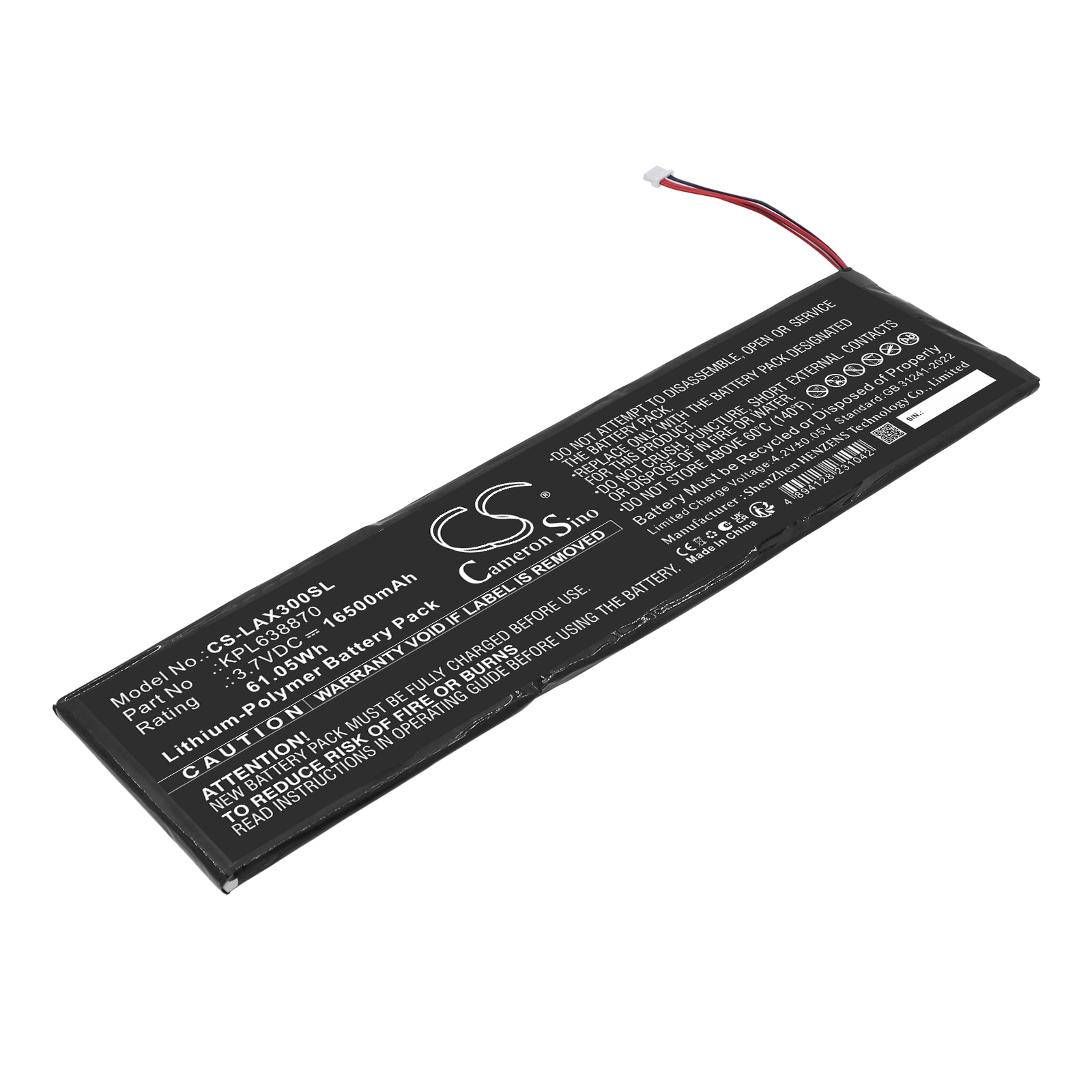Batteri til diagnoseskanner for Launch X-431 PAD 3, X-431 PAD III m.fl.