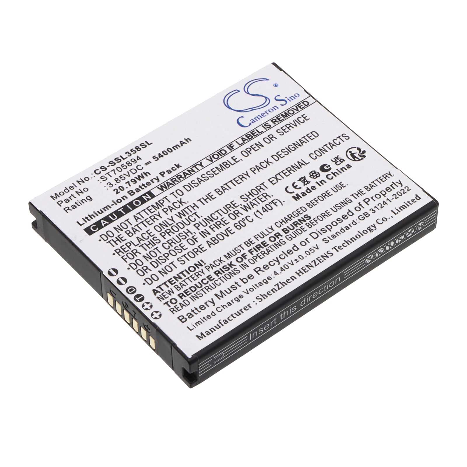 Batteri til kartlegging, testing, utstyr til Senter S357, SL358