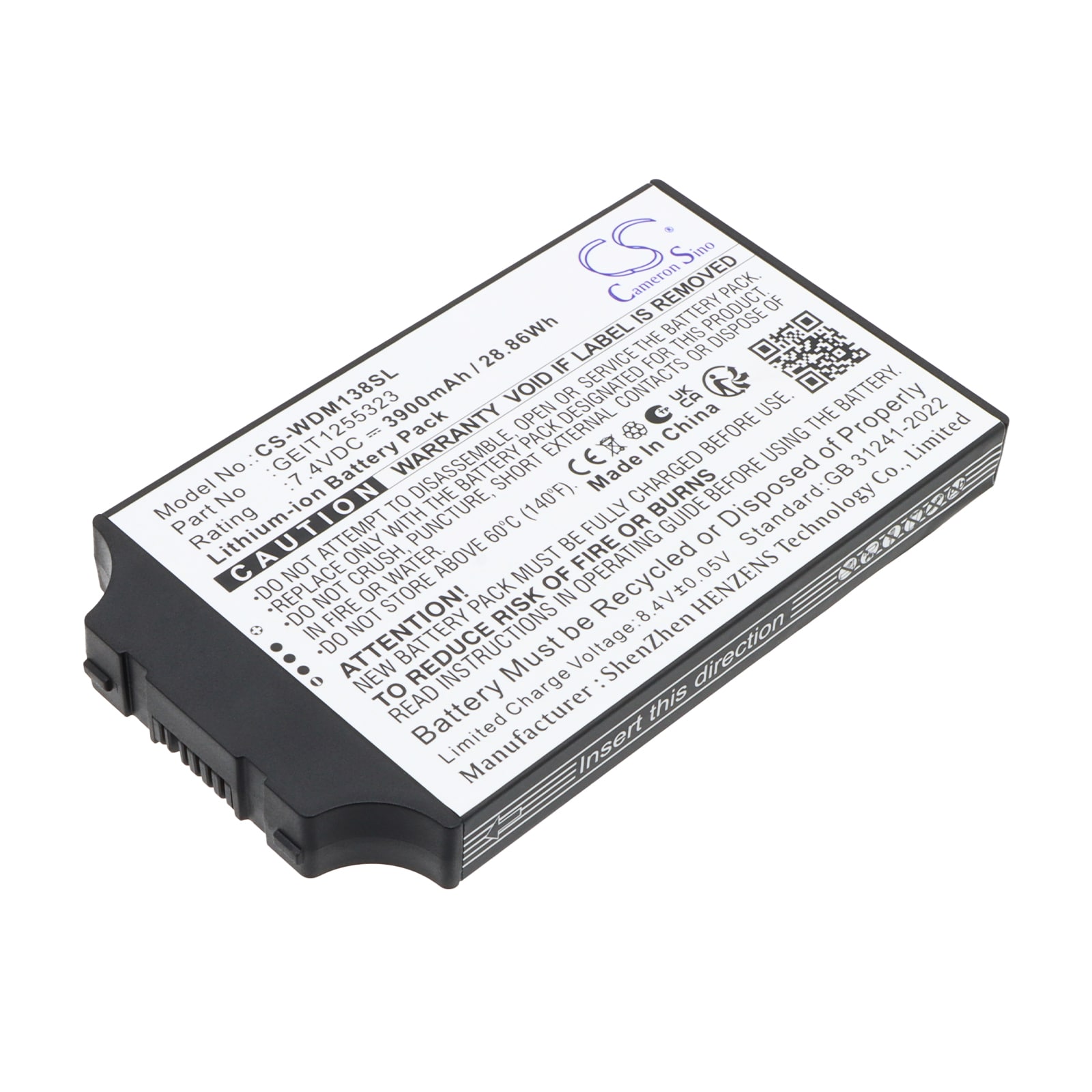 Batteri til kartlegging, testing, utstyr for GE DMS Go+, USM86, USM87 m.fl.