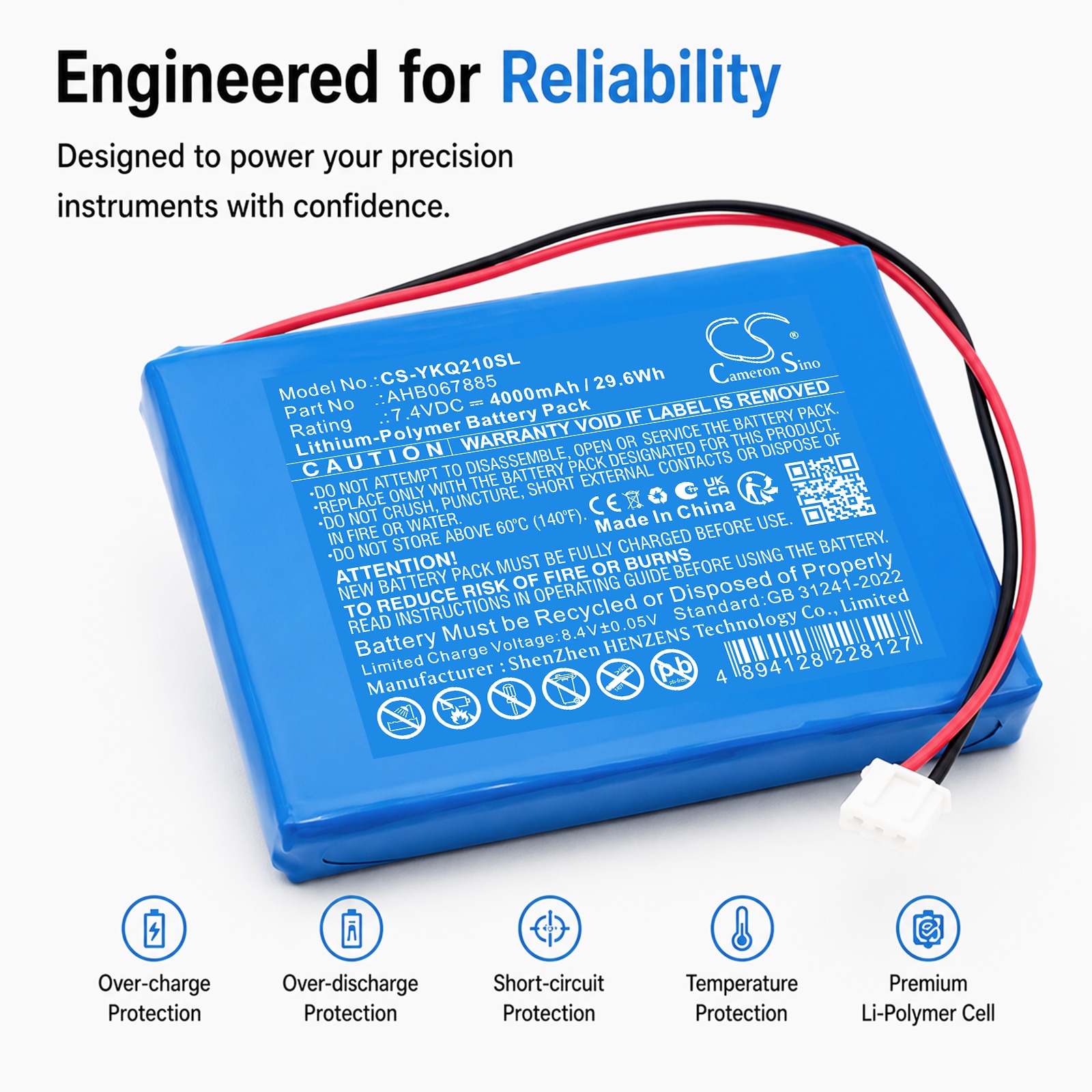 Batteri til kartlegging og testing, utstyr til Yokogawa AQ2100