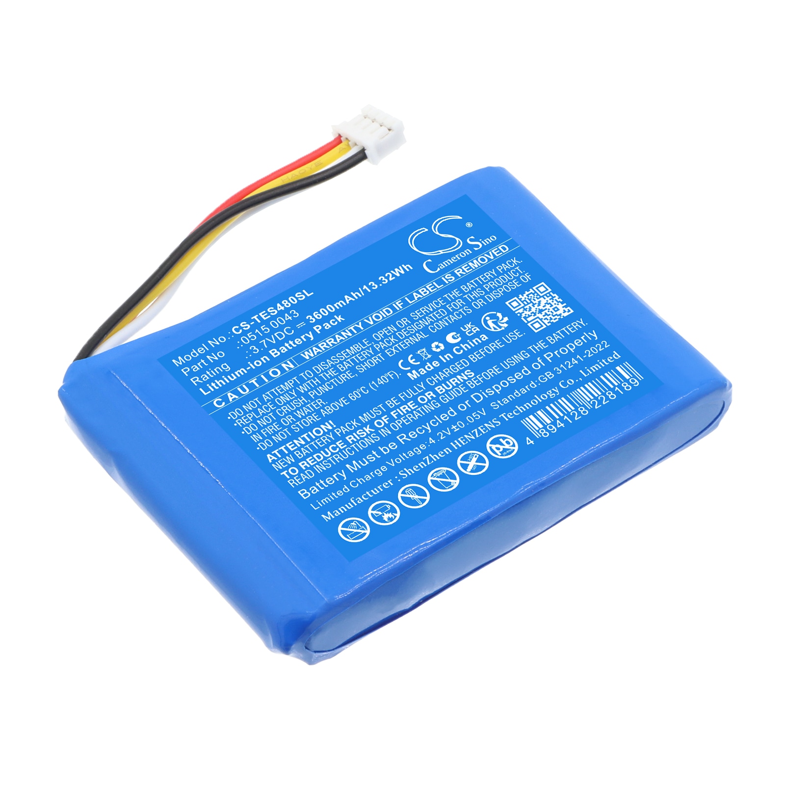 Batteri til kartlegging og testing, utstyr til Testo 480