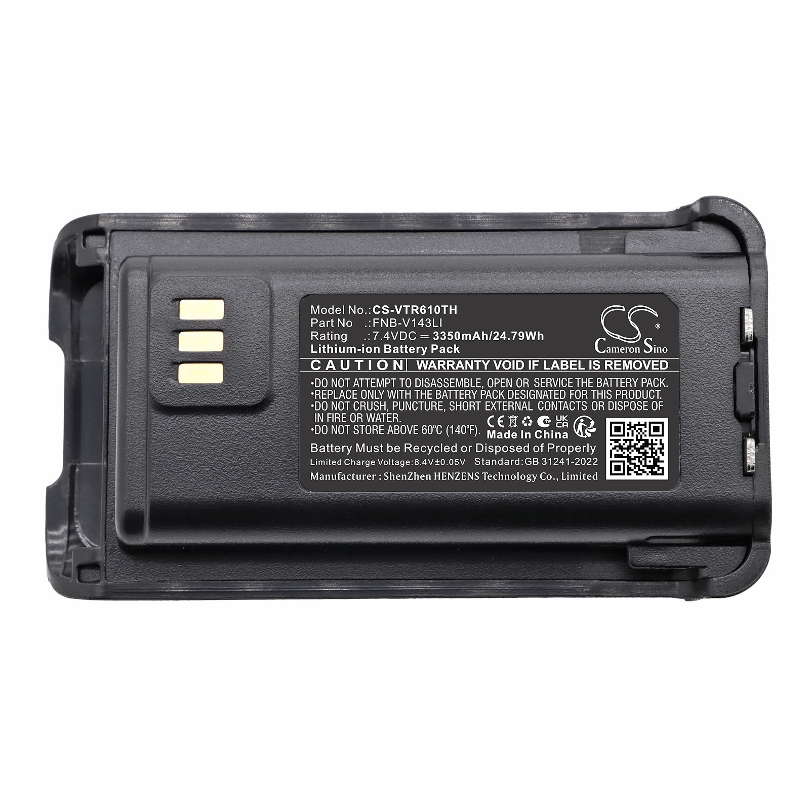 Batteri til toveisradio for Vertex Standard EVX-Z61, EVX-Z69